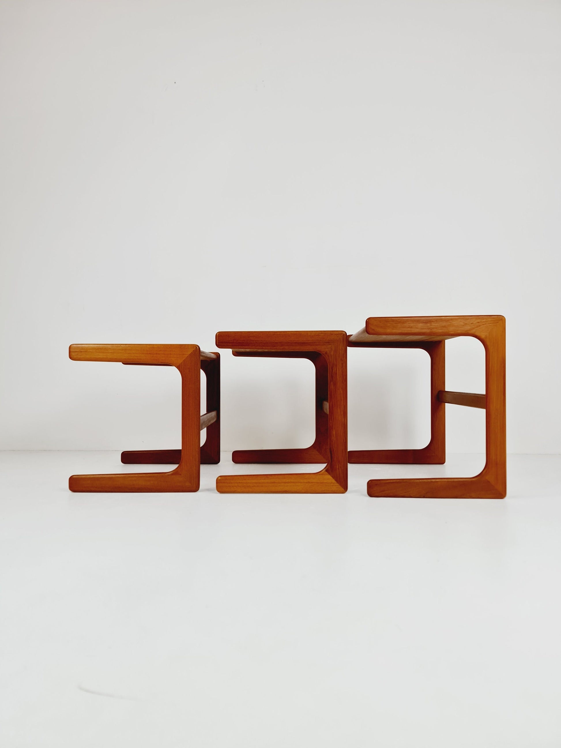 Midcentury danish teak nesting tables/ side tables by Salin Nyborg Möbler, 1960s