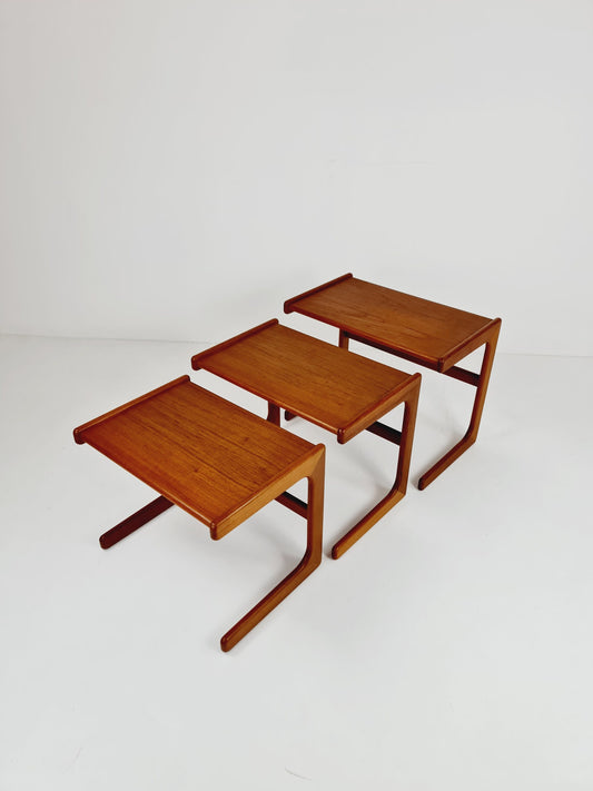 Midcentury danish teak nesting tables/ side tables by Salin Nyborg Möbler, 1960s