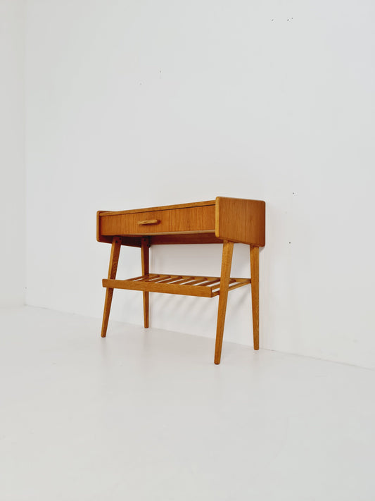 Midcentury Danish teak & oak vintage Side table/ Bedside table/ Night stand, 1960s