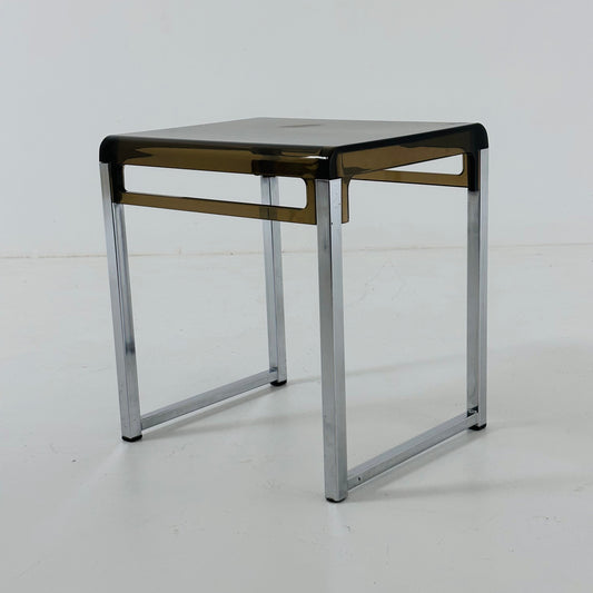 Vintage prisunic brown plastic sidetable by Marc Berthier 1907s space age