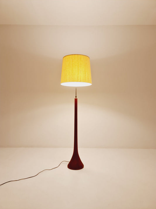 Rare Midcentury Danish floor lamp by KIRK solid teak, 1960s