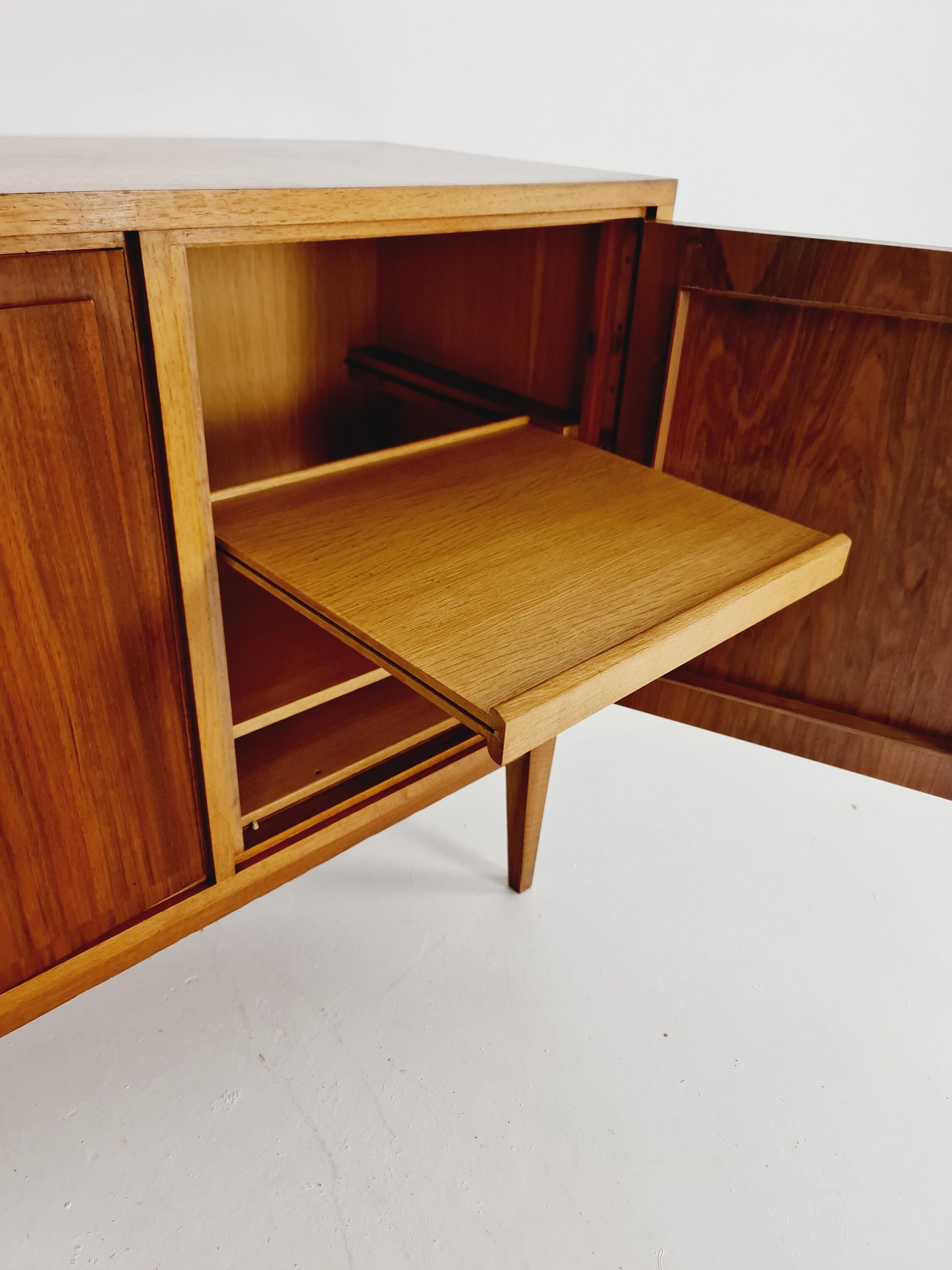 Mid Century Modern German Solid walnut Sideboard 1960s