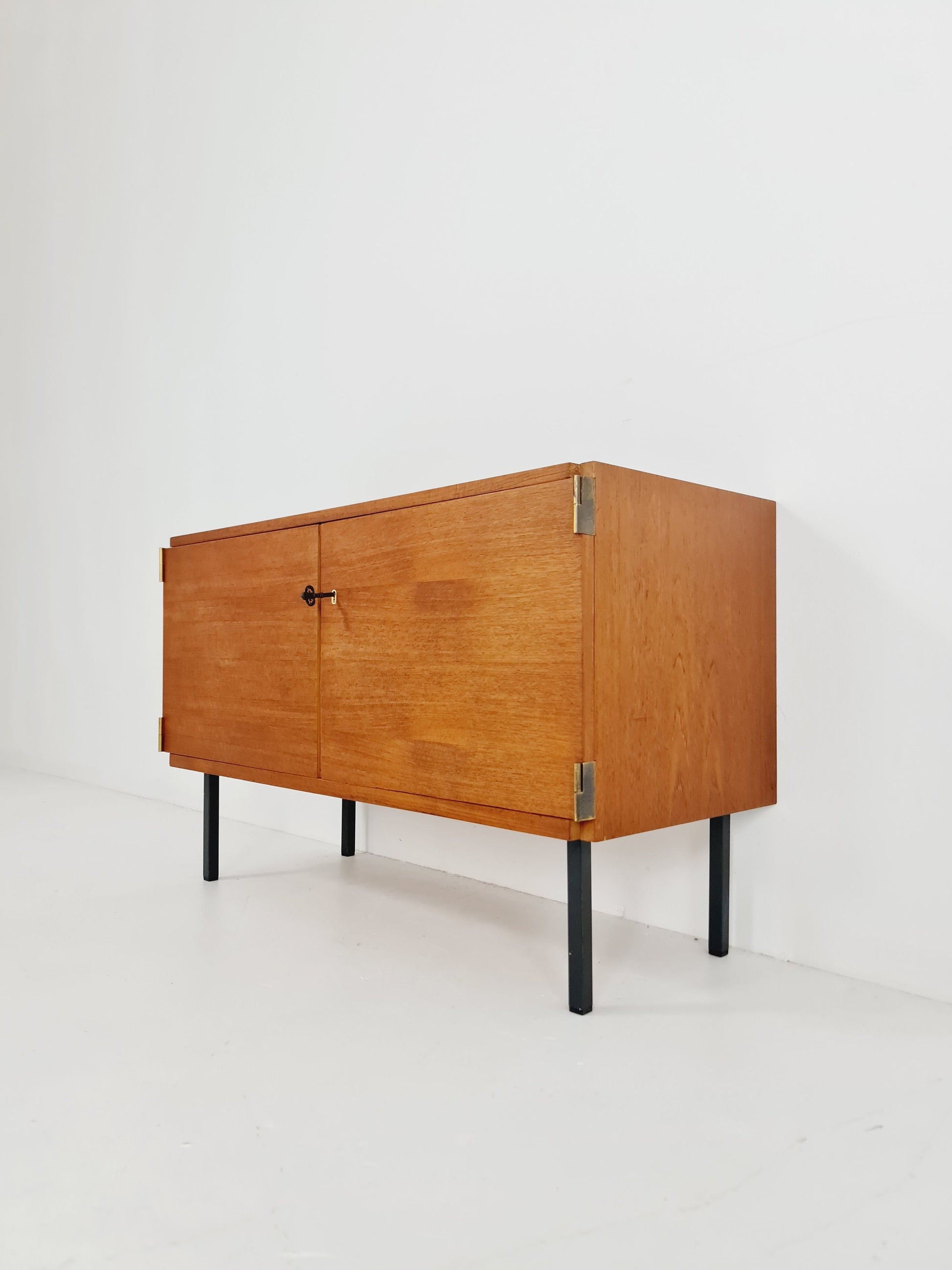 Mid century teak German modern cabinet, sideboard By Rego 60s