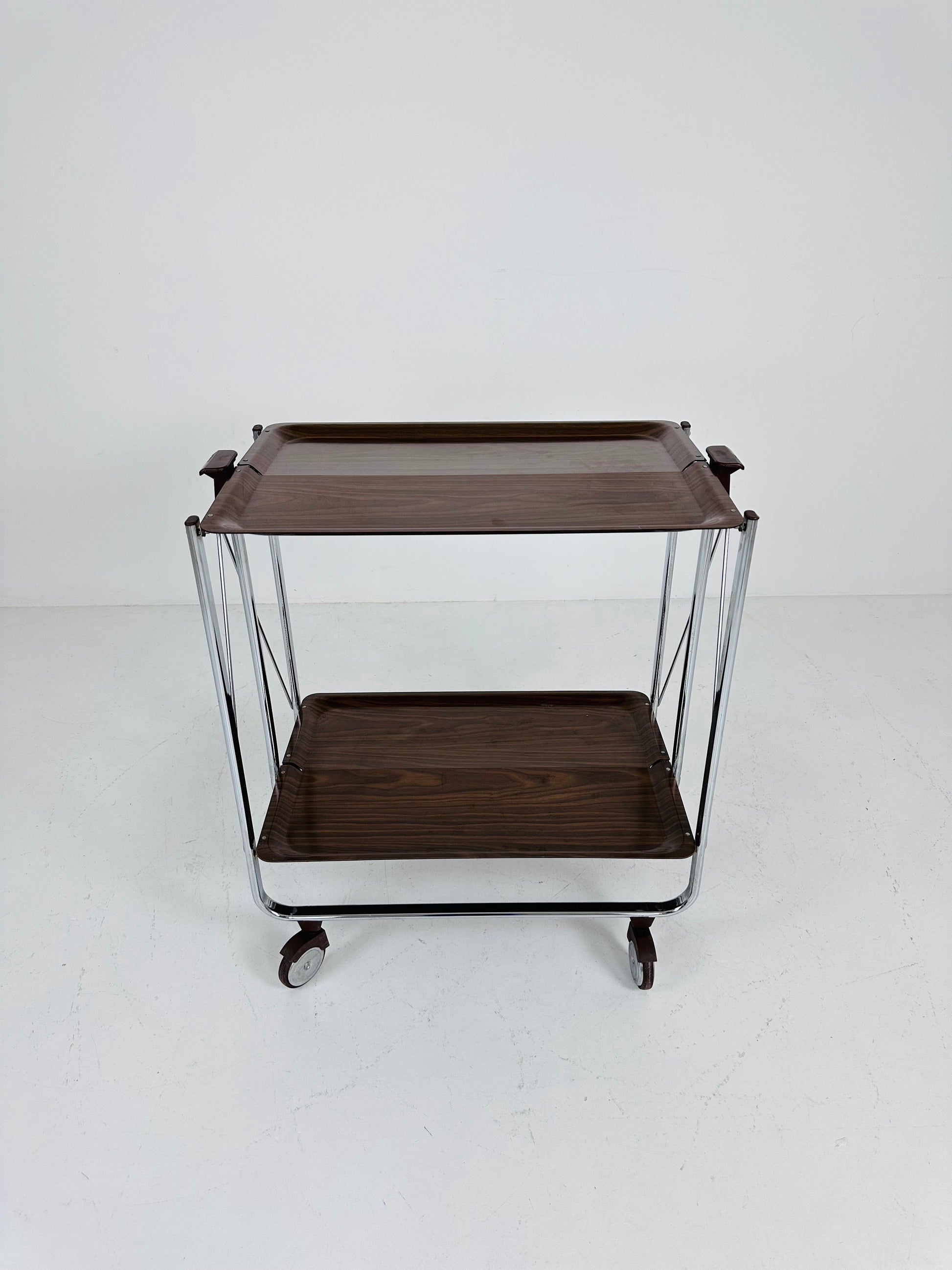 Foldable mid century tea cart Serving Trolley, 1960s