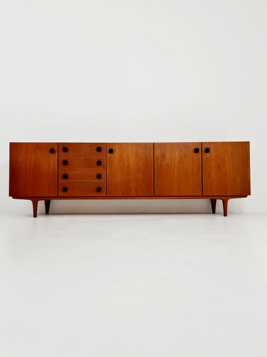 Long teak Danish Mid century Sideboard by IB Kofod Larsen,1960s