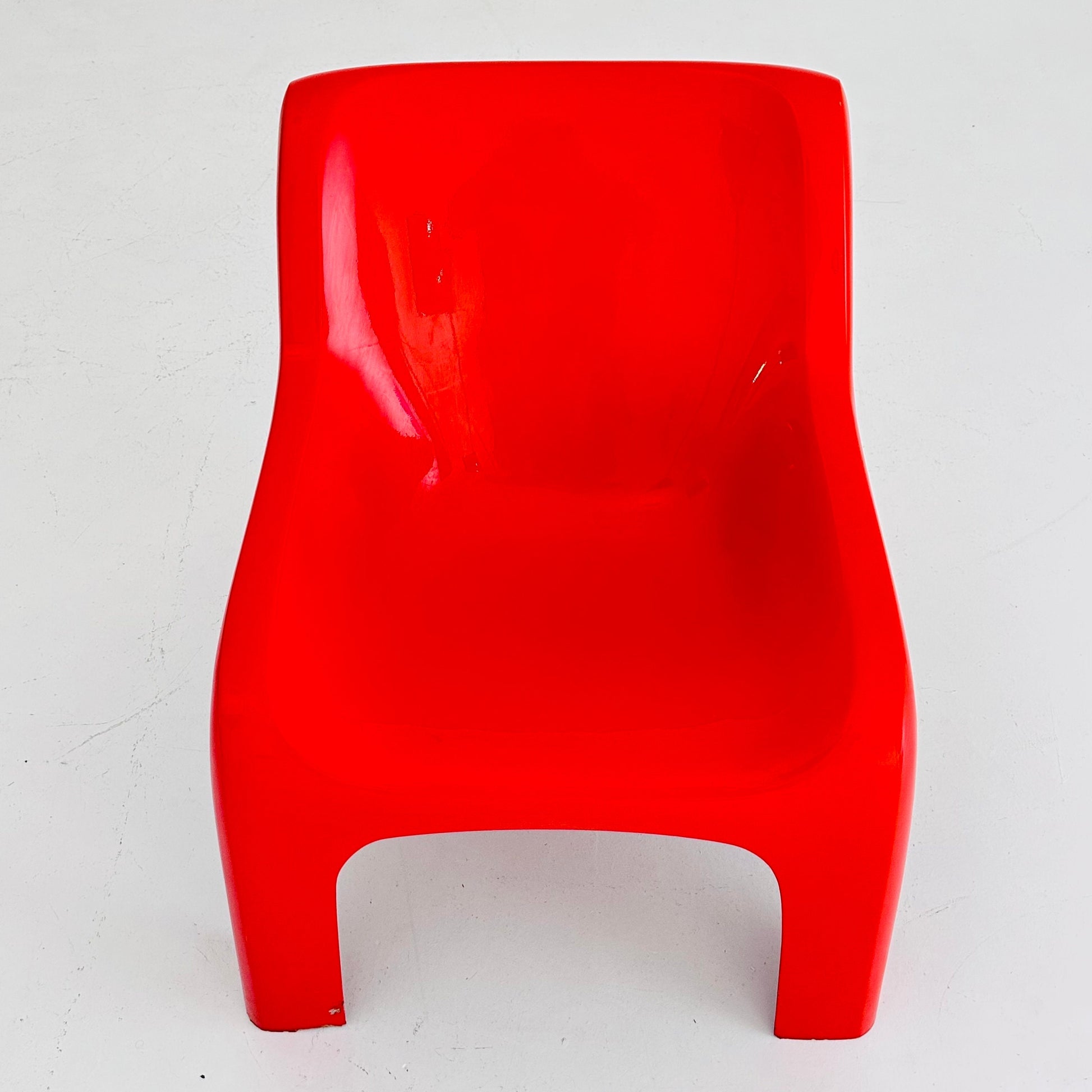 Space Age vintage lounge chair model Anatomial red color by Ahti Kotikoski 1968s for Asko Finland.