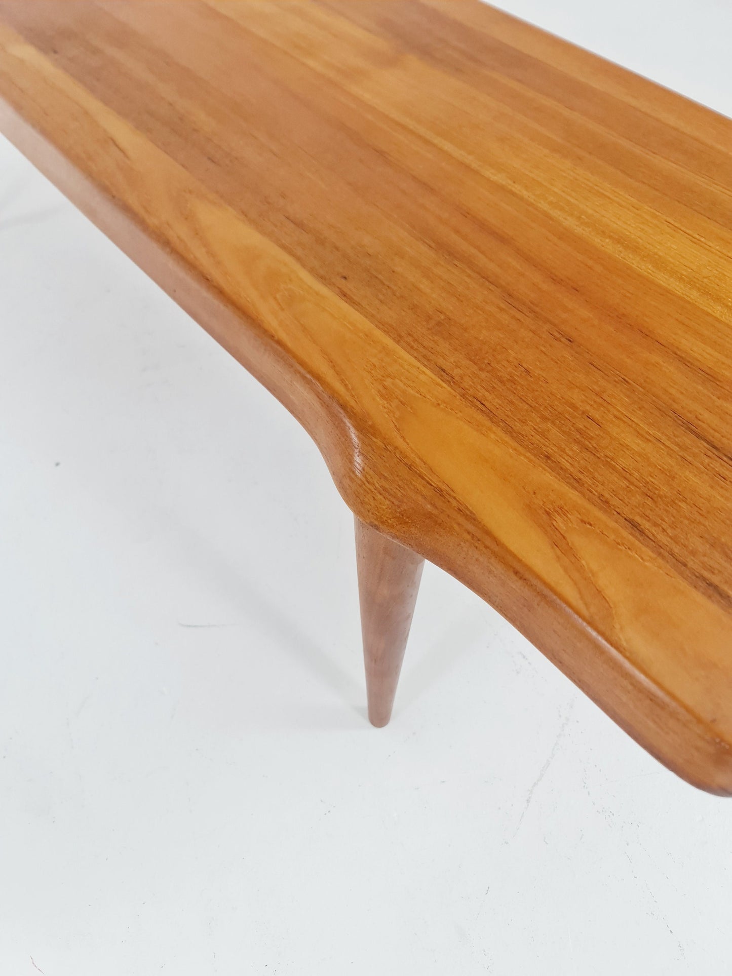 Danish solid teak coffee table by John Bonne for Mikael laursen, 1960s