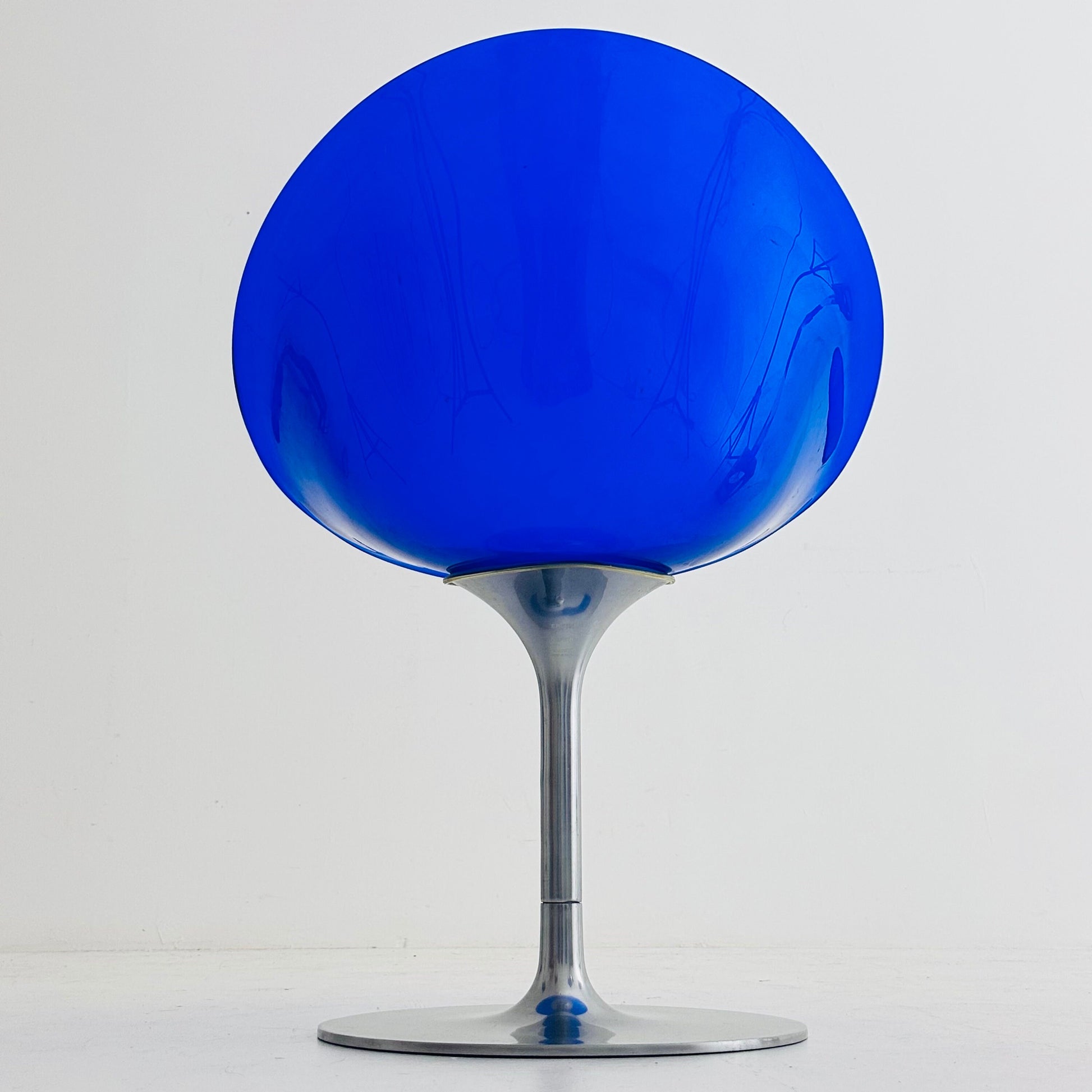 yellow Eros chair with aluminum swivel base by Philippe Starck for Kartell. Italy.