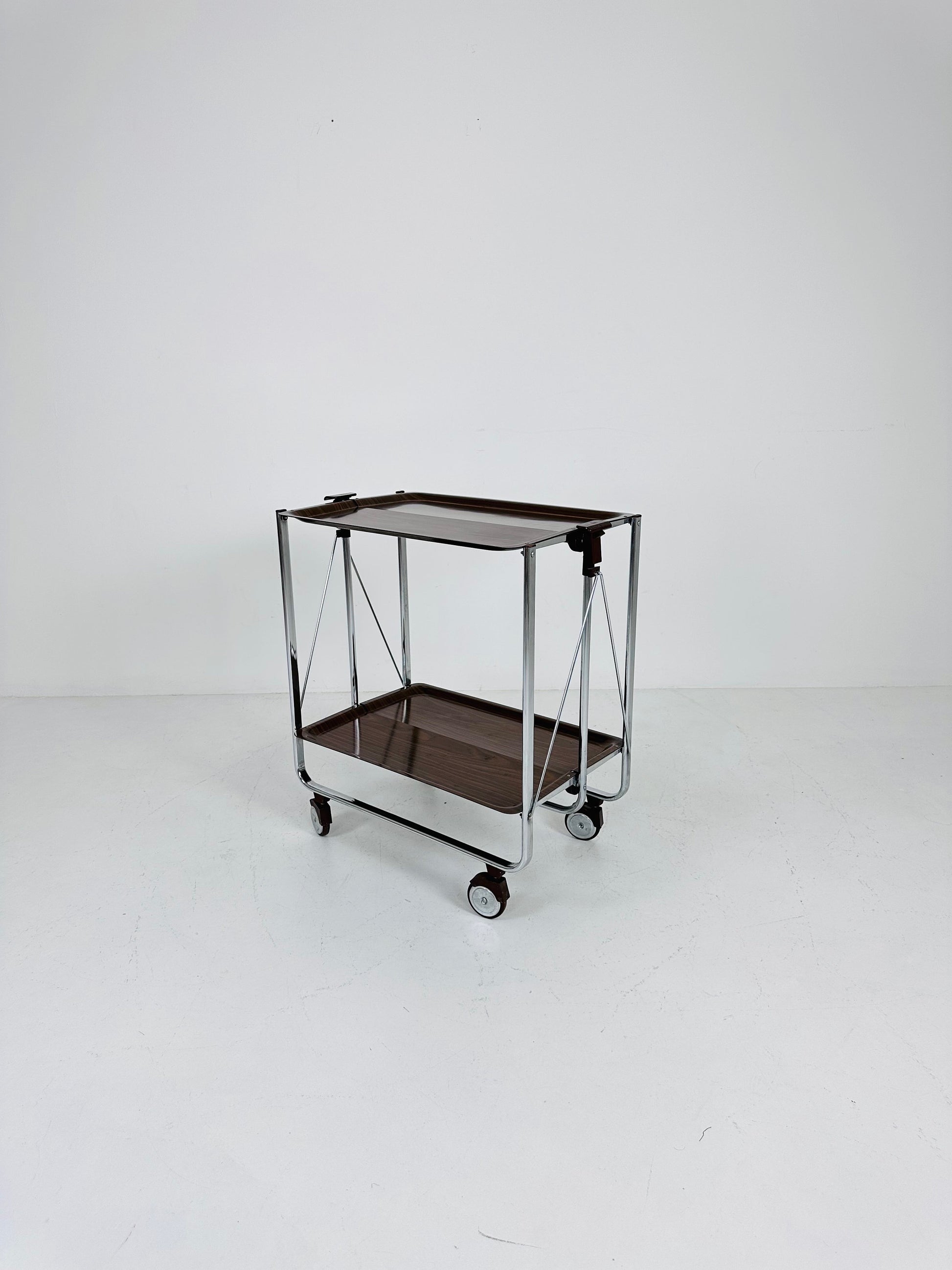 Foldable mid century tea cart Serving Trolley, 1960s