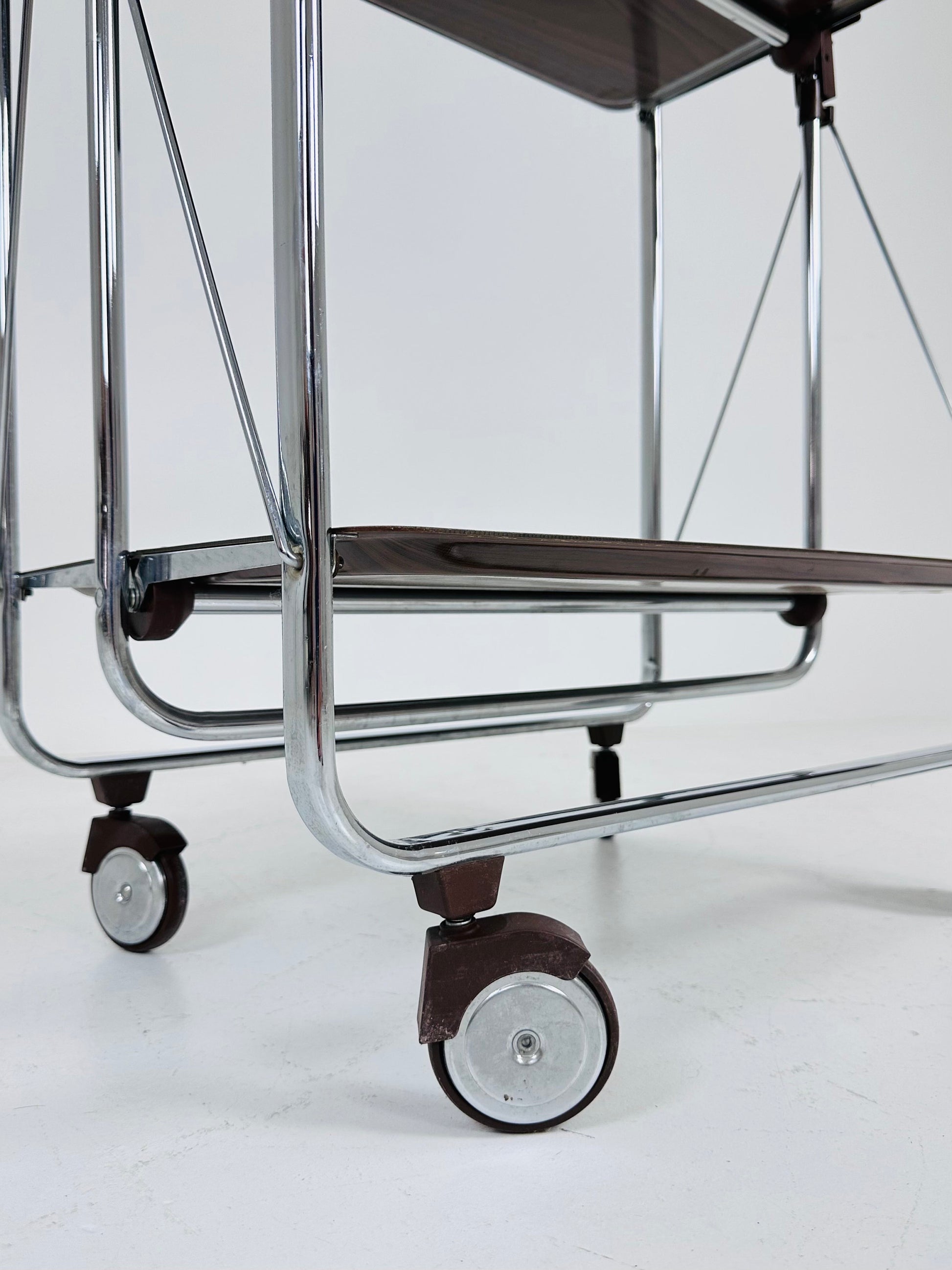 Foldable mid century tea cart Serving Trolley, 1960s