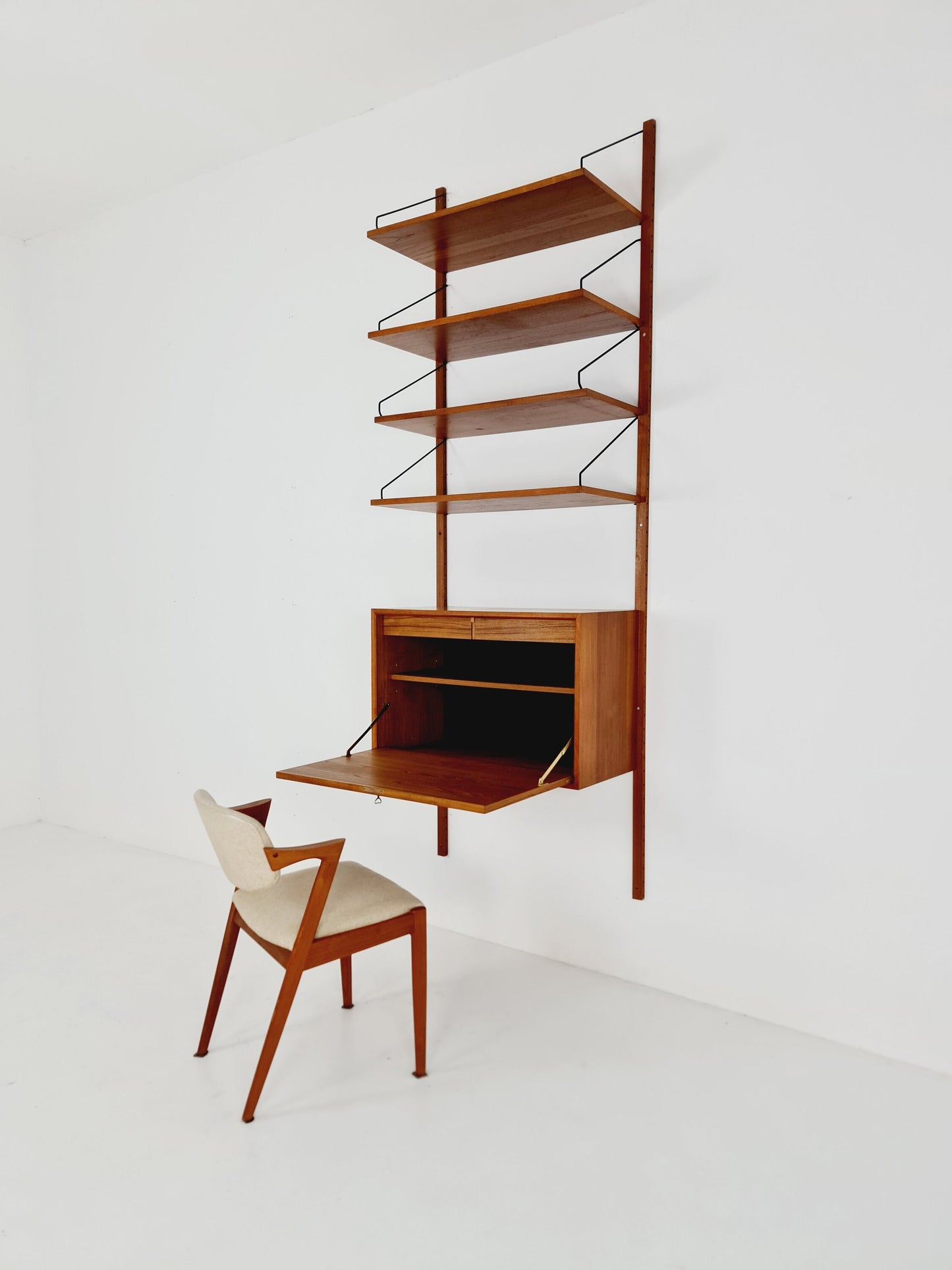 Mid century Single Danish Teak Wall Unit by Poul Cadovius for Cado, Denmark, 1960s