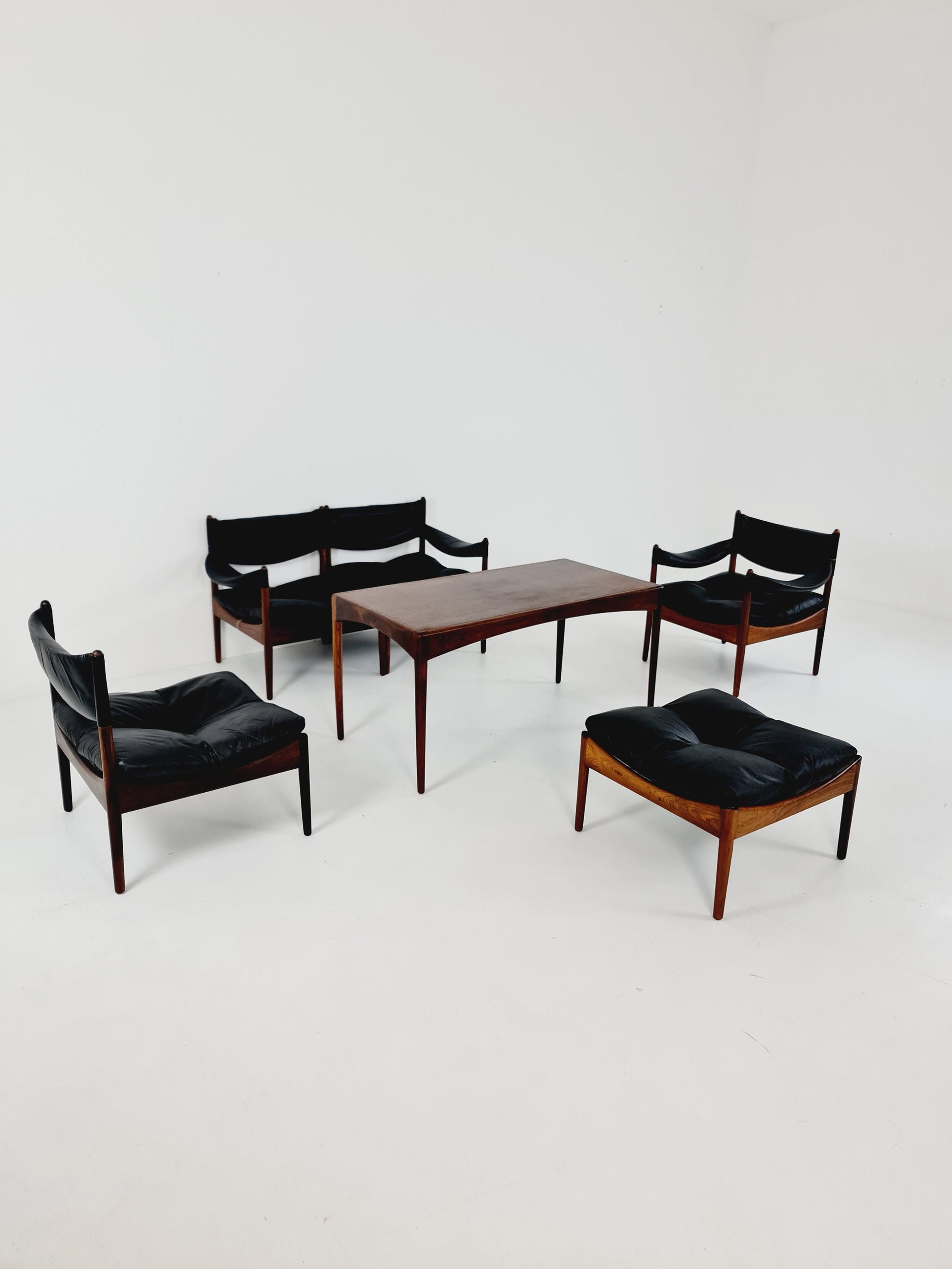 Mid-Century Danish group set with stool by Kristian Vedel “Modus” for Willadsen Møbelfabrik, 1960s