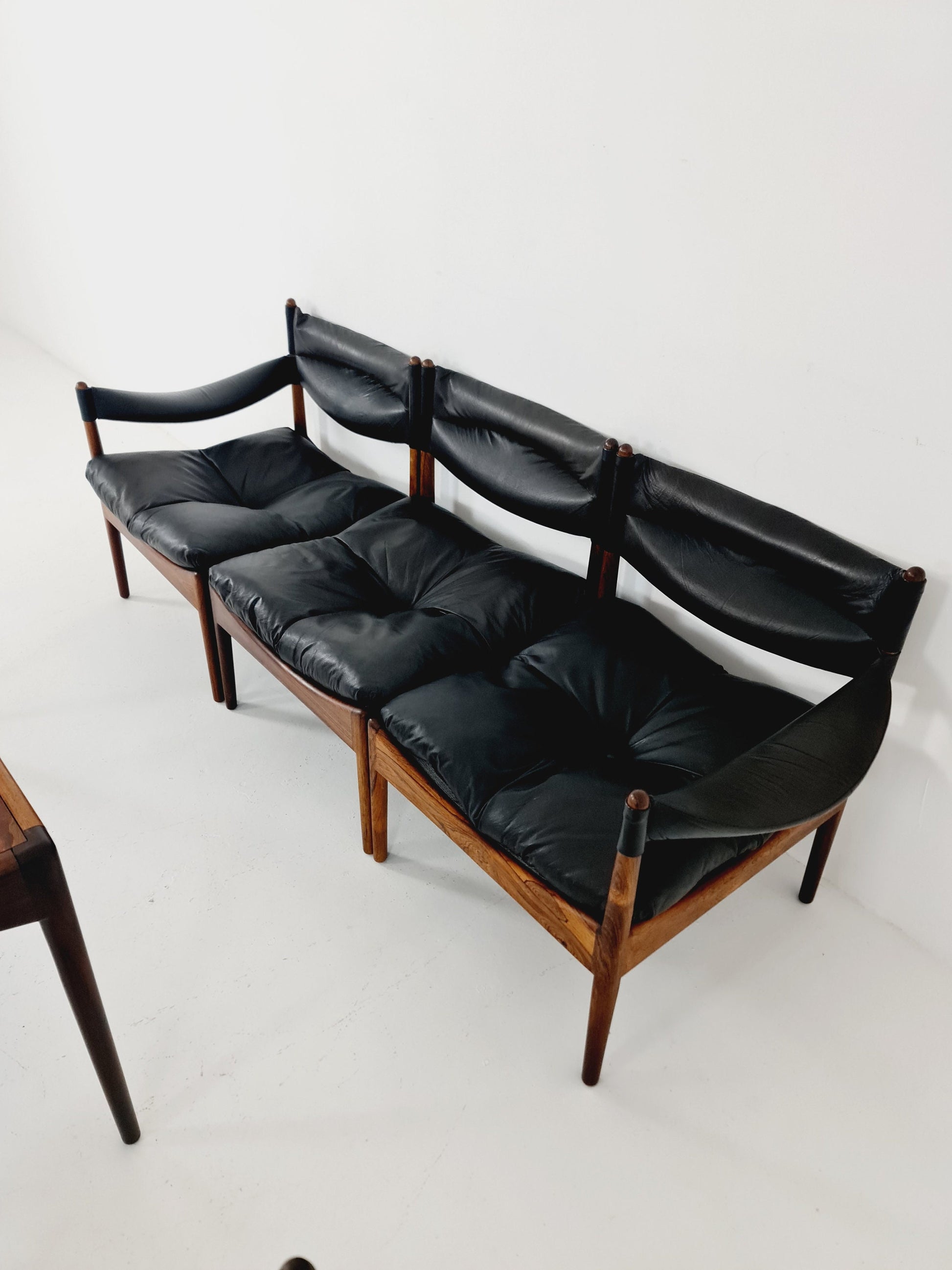 Mid-Century Danish group set with stool by Kristian Vedel “Modus” for Willadsen Møbelfabrik, 1960s