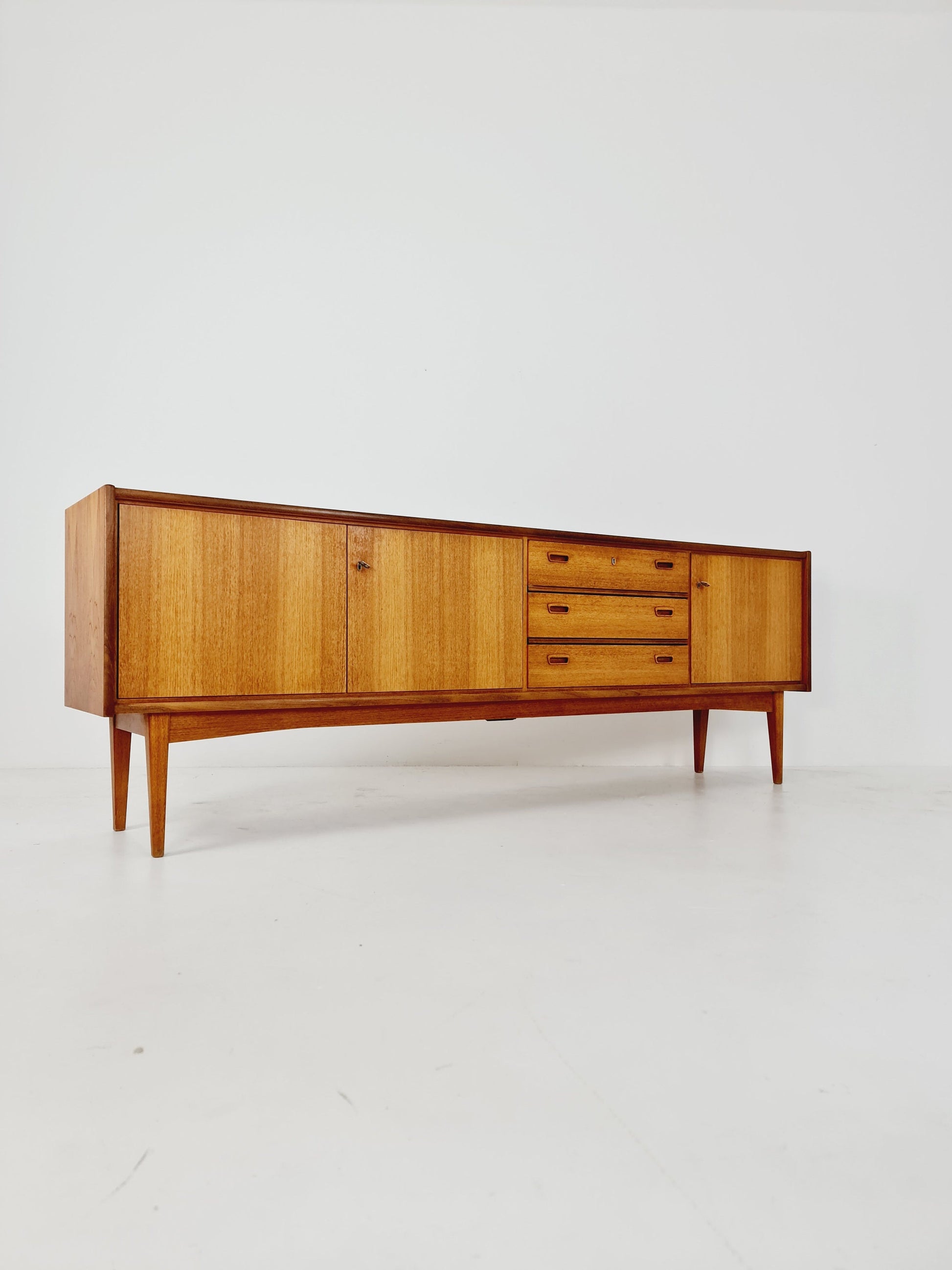 Mid Century Modern German Teak Sideboard by Bartels Möbel, 1960s