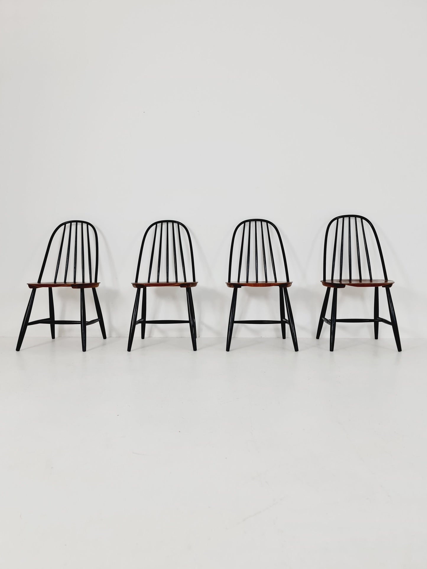 Mid century dinning chair by Ilmari Tapiovaara, Hagafors Sweden, 1960s, set of 4