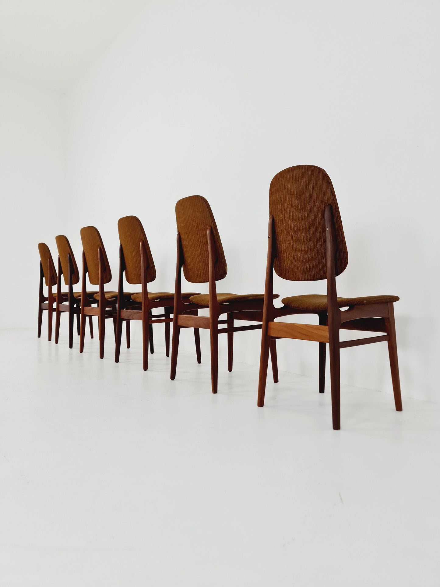 Vintage Teak Norwegian Dining Chairs by Bröderna Sörheim Norway, 1960s, Set of 6