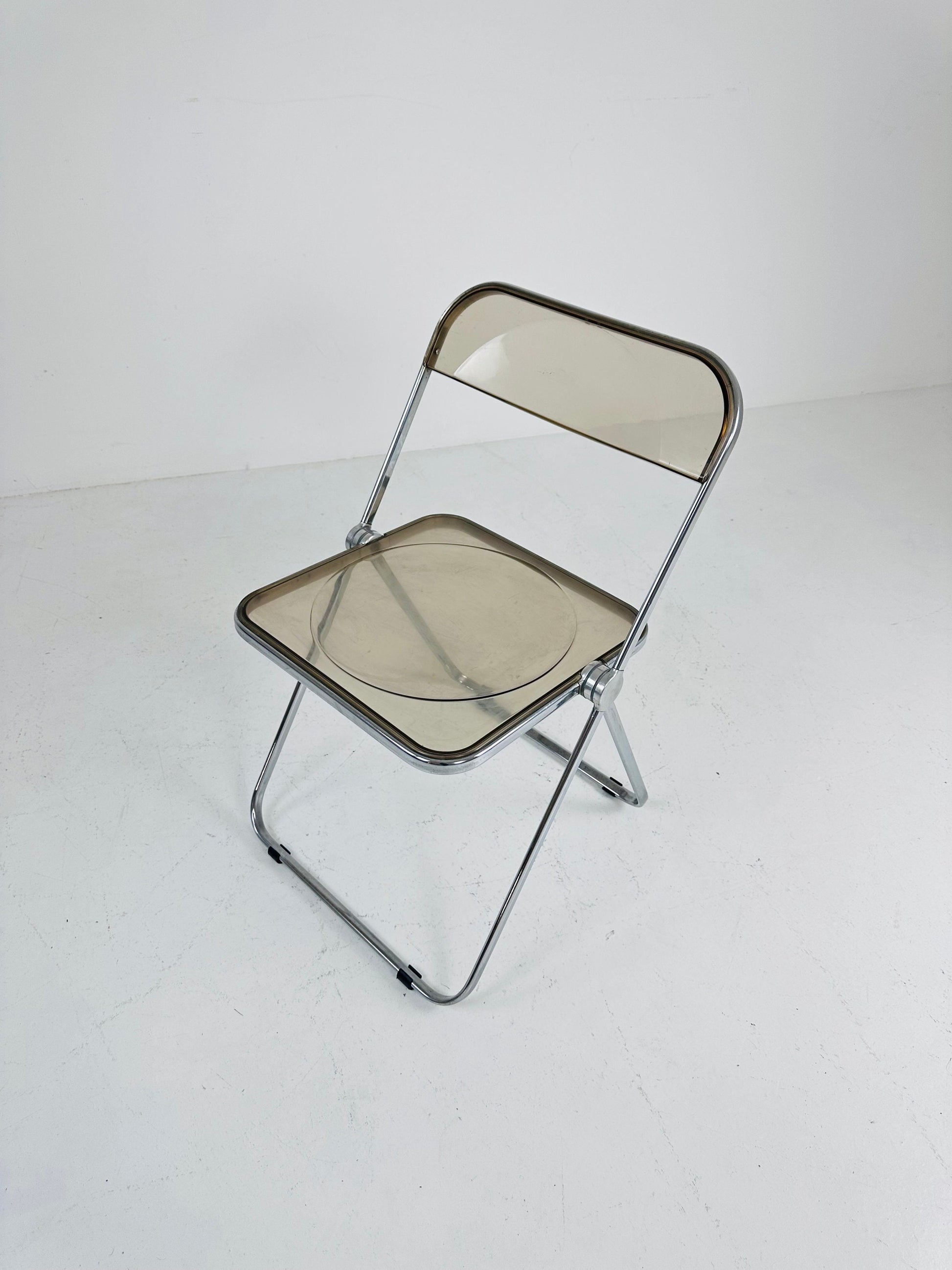 Vintage Italian Plia Folding Chair by Giancarlo Piretti for Castelli, 1970s