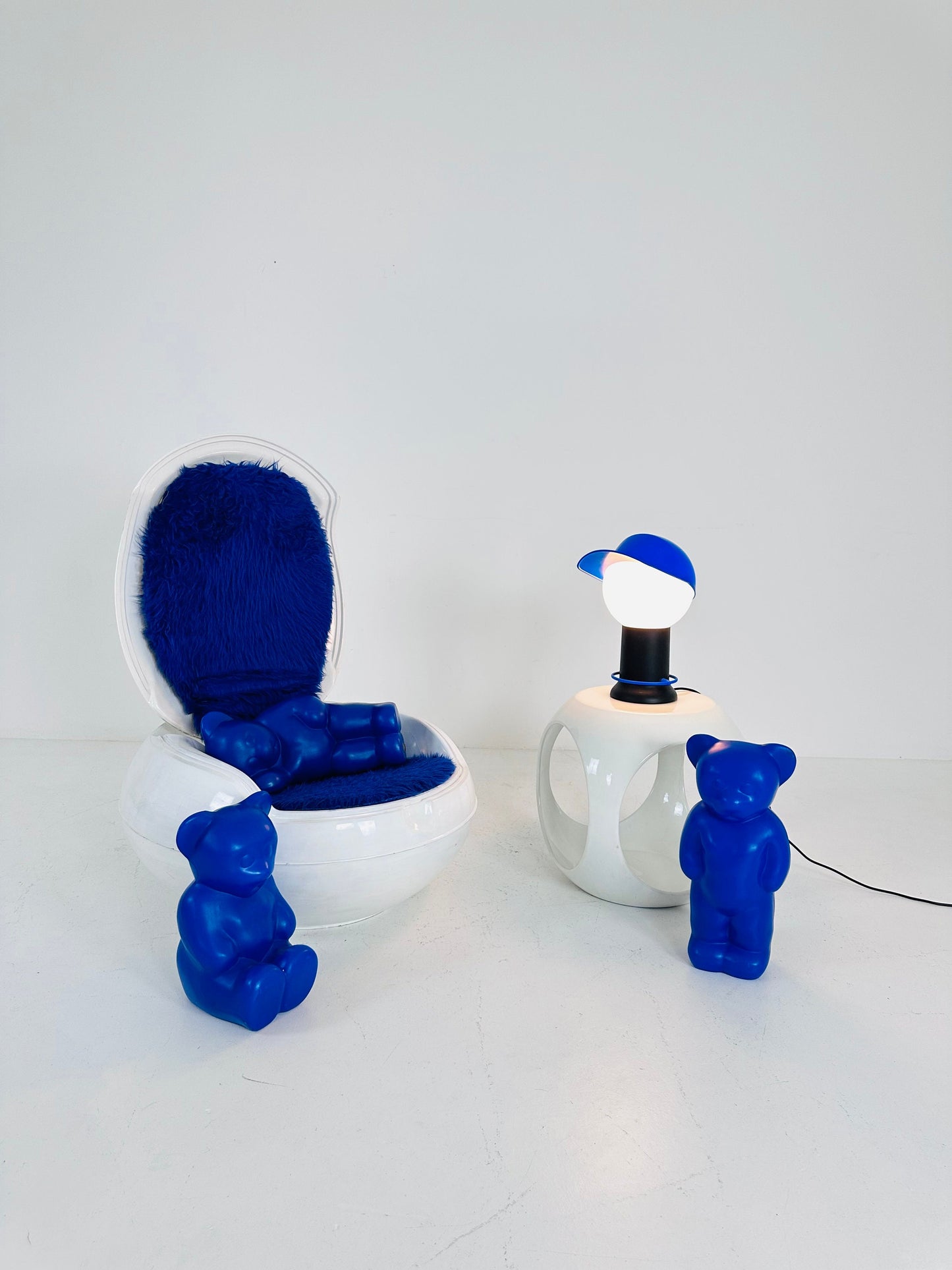 White blue Garden Egg Chair by Peter Ghyczy, 1960s