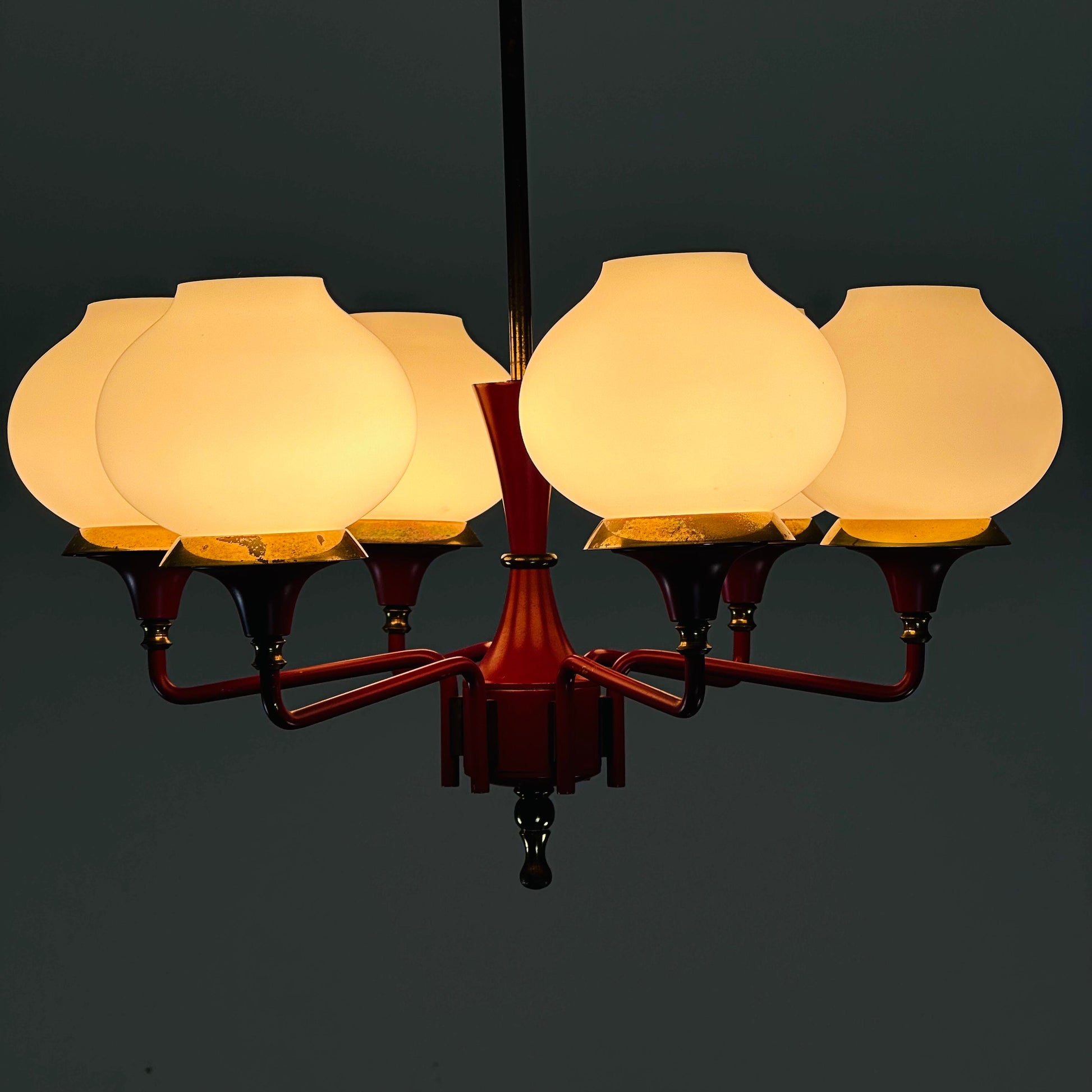 Mid-Century Modern Tulipan Pendant Lamp from Kaiser, 1950s