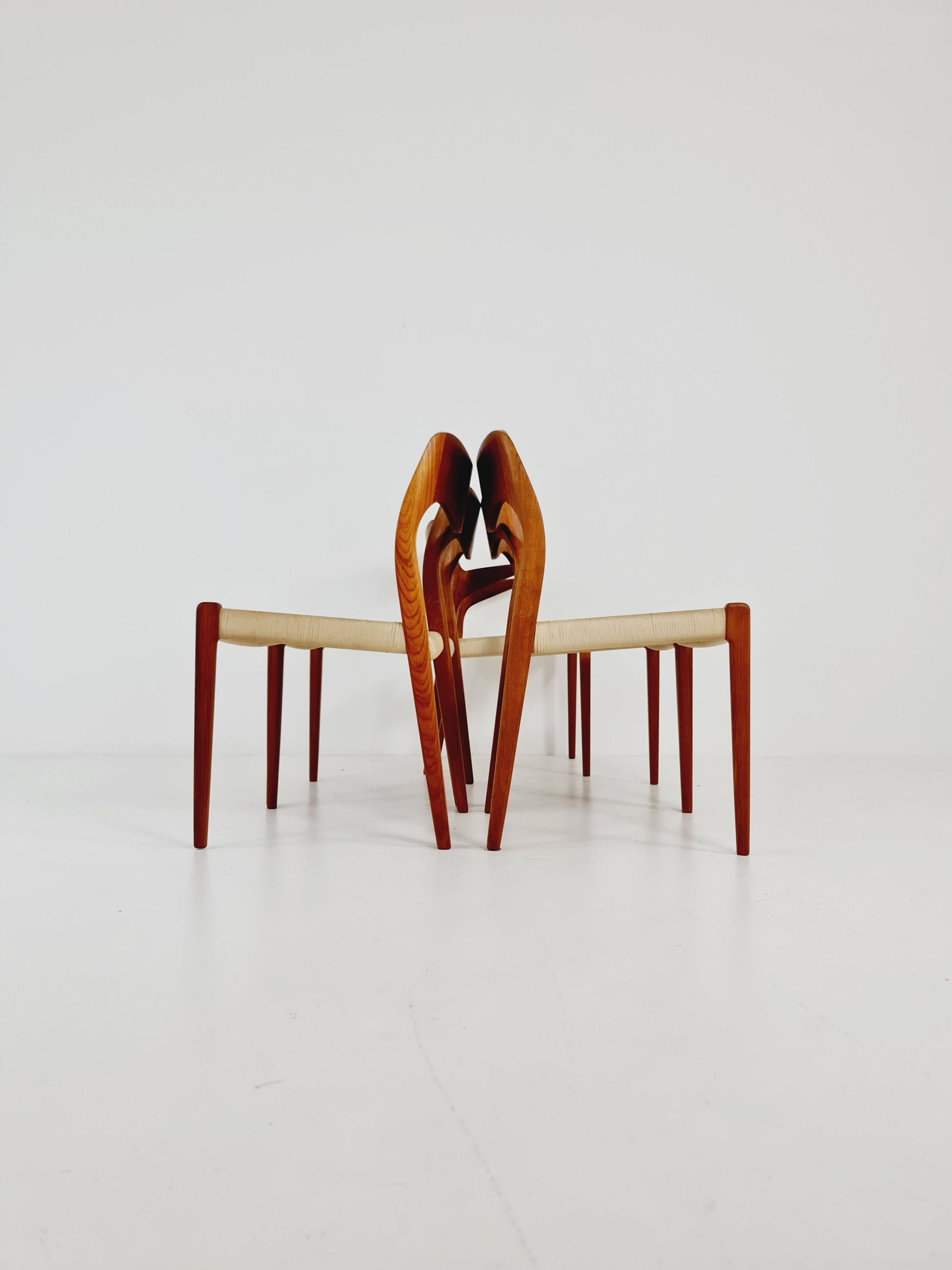 MidCentury Danish Teak Dining Chairs Niels O.Moller, modell 71, 1960s, set of 5