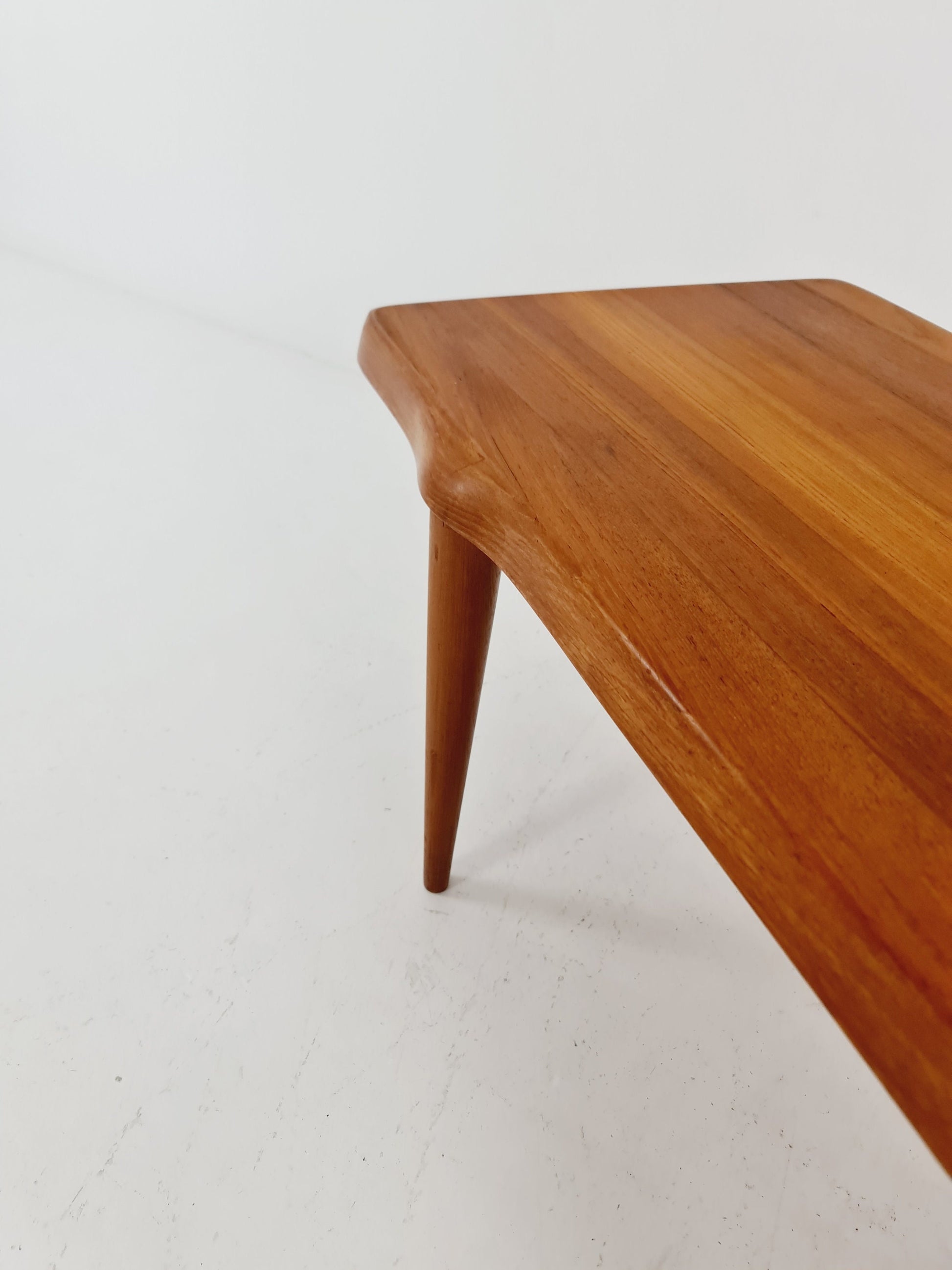 Danish solid teak coffee table by John Bonne for Mikael laursen, 1960s
