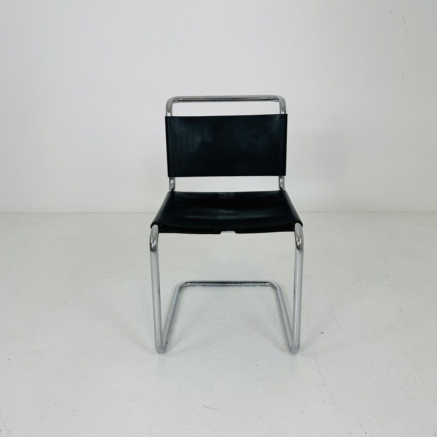 Mid century Bauhaus Spoleto black chair for Knoll by Ufficio Tecnico 1970s