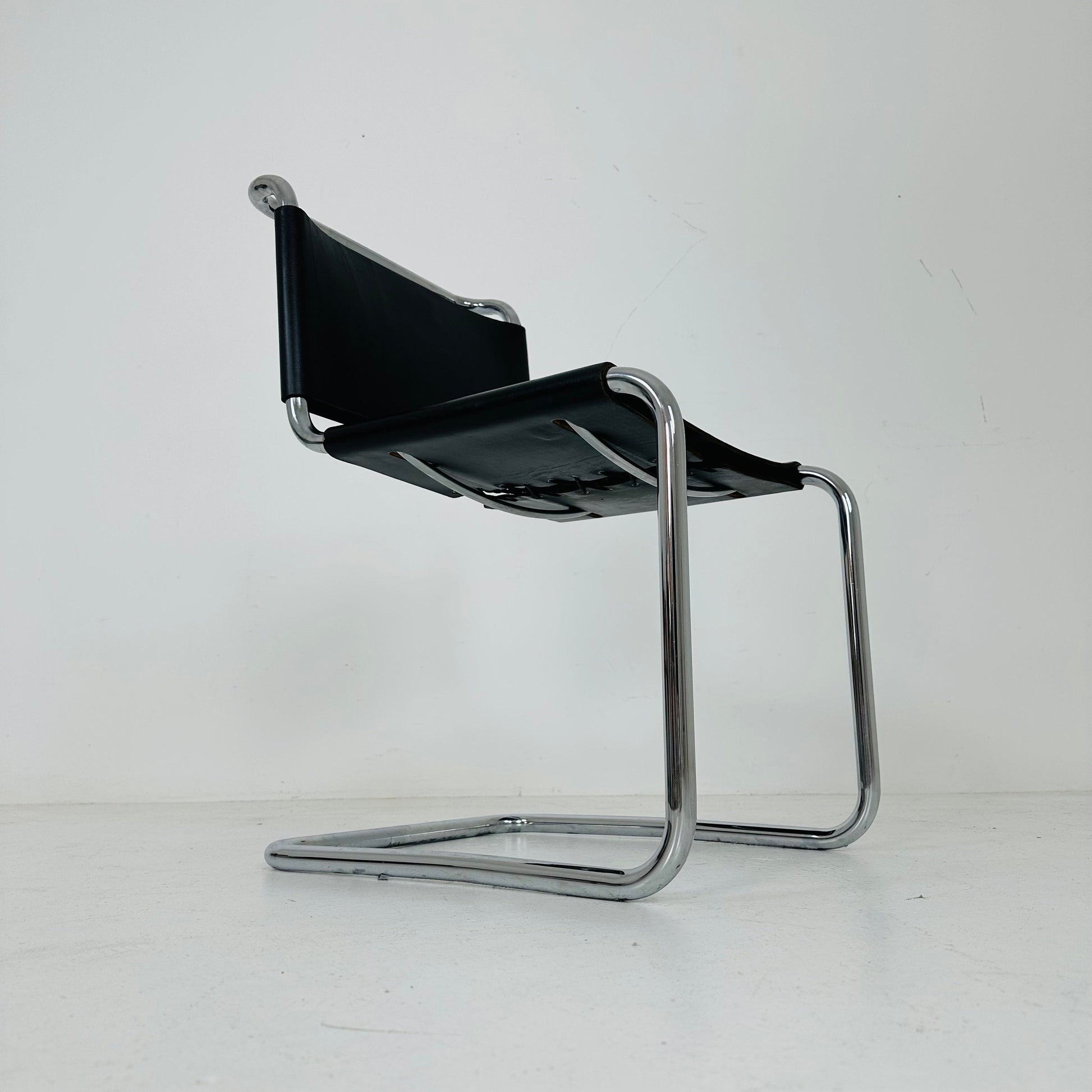 Mid century Bauhaus Spoleto black chair for Knoll by Ufficio Tecnico 1970s