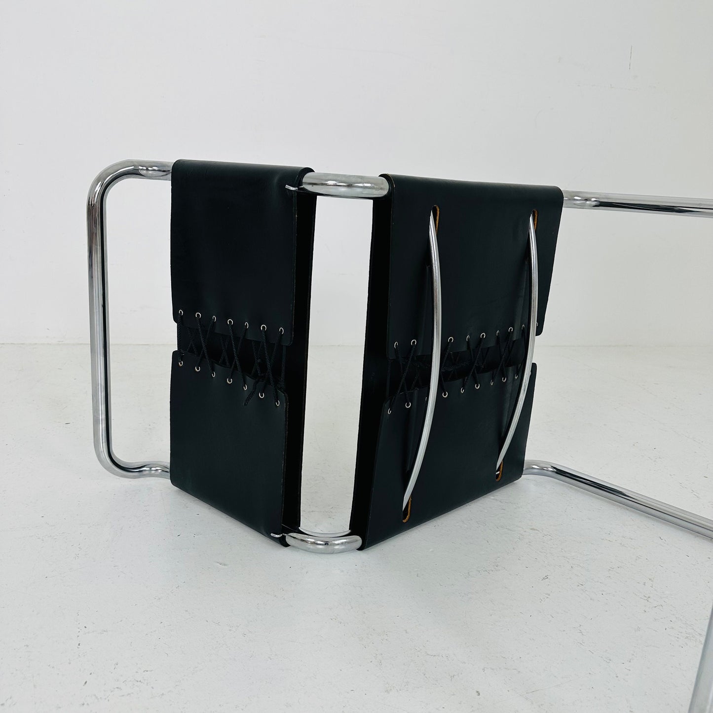 Mid century Bauhaus Spoleto black chair for Knoll by Ufficio Tecnico 1970s