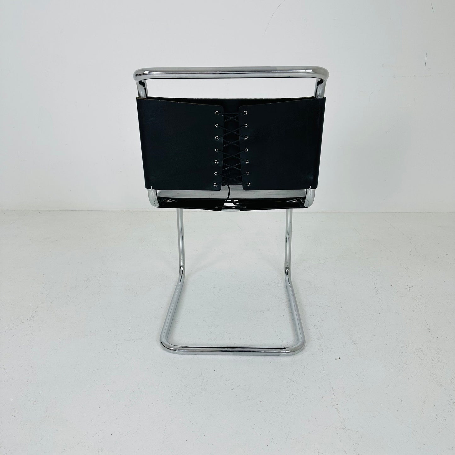 Mid century Bauhaus Spoleto black chair for Knoll by Ufficio Tecnico 1970s