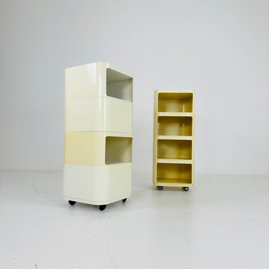 Set of 2 Componibili Square 4 parts serving trolley by Anna Castelli for Kartell - Italy 1960s