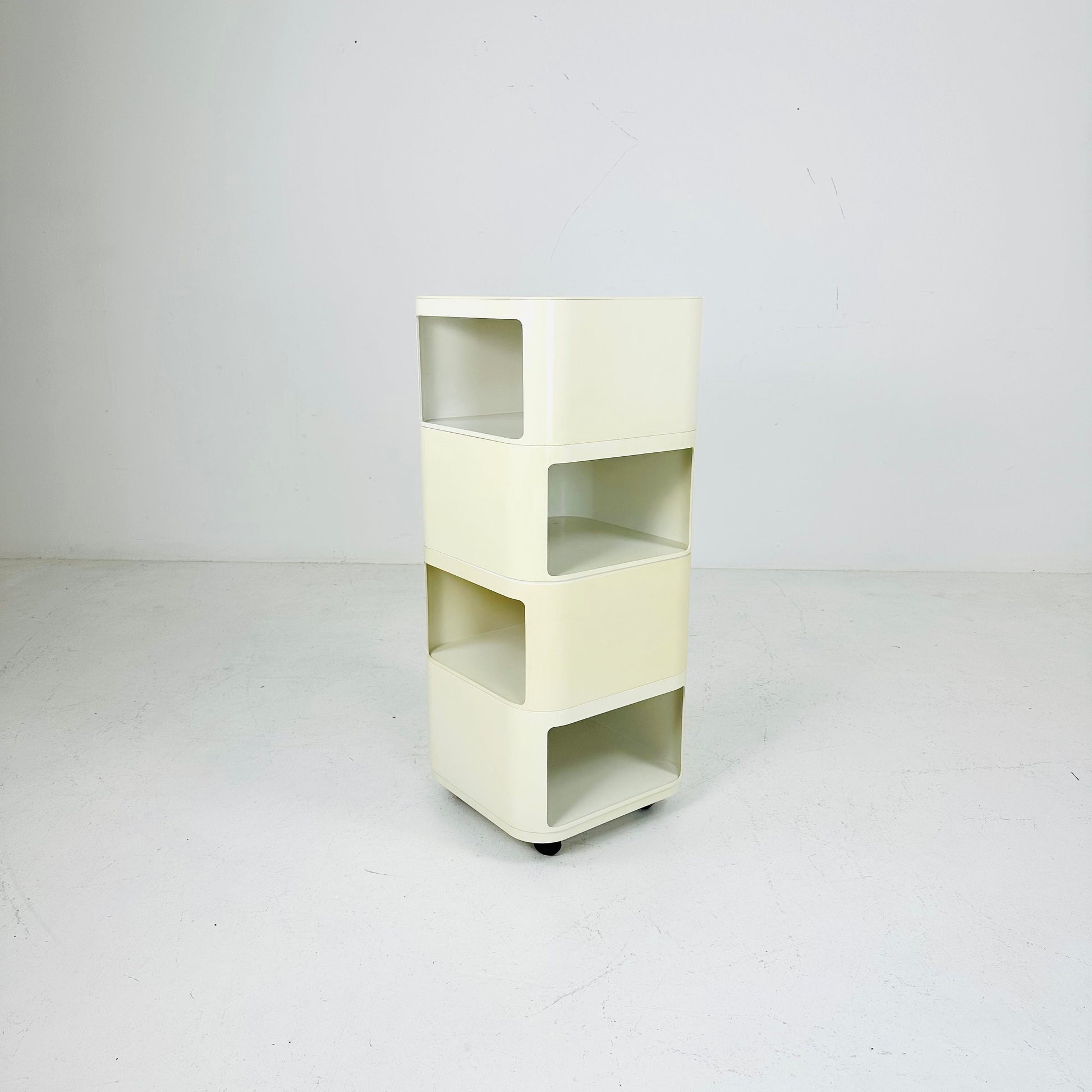 Set of 2 Componibili Square 4 parts serving trolley by Anna Castelli for Kartell - Italy 1960s