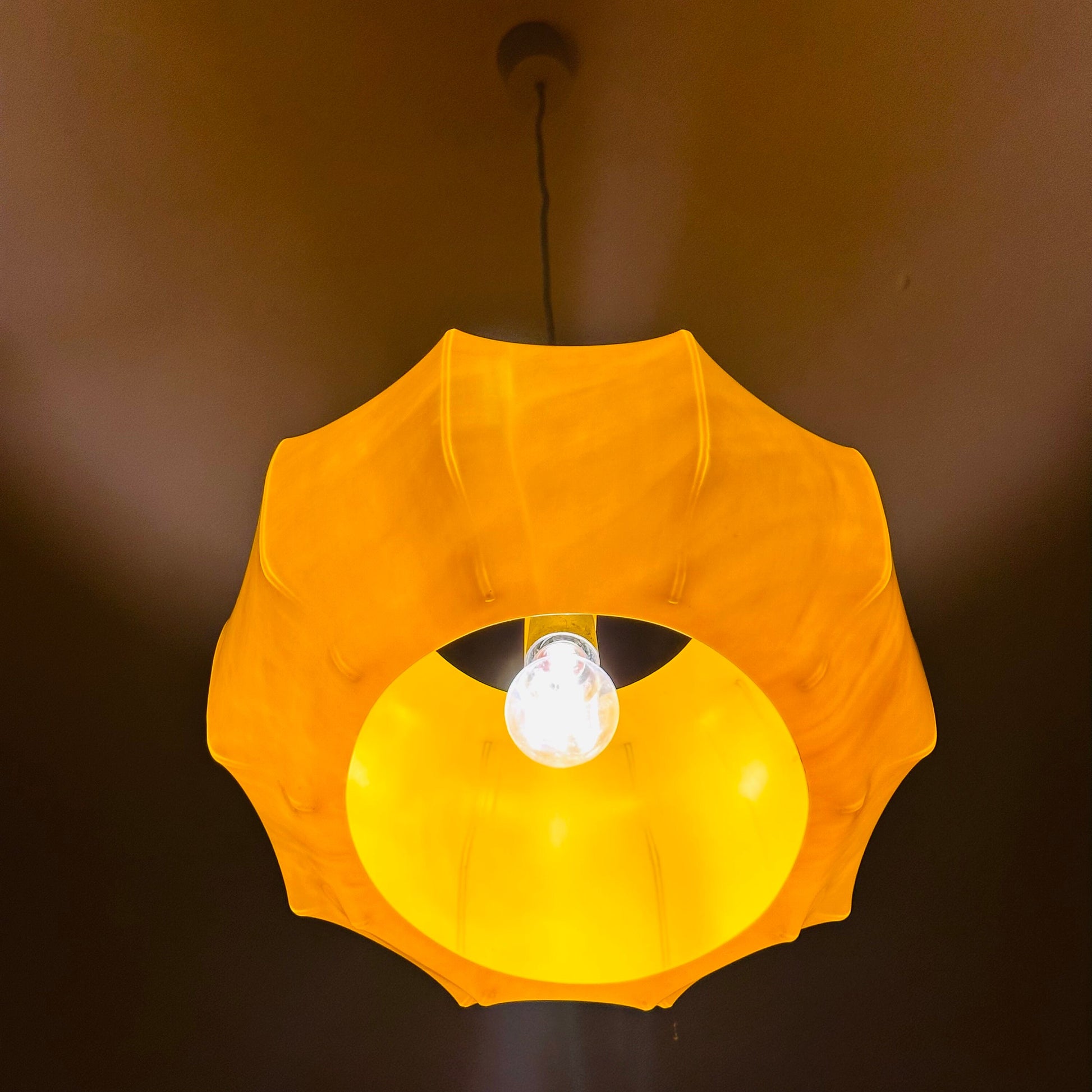 Mid century Space-age pendant lamp by Ilka Plast German 1970