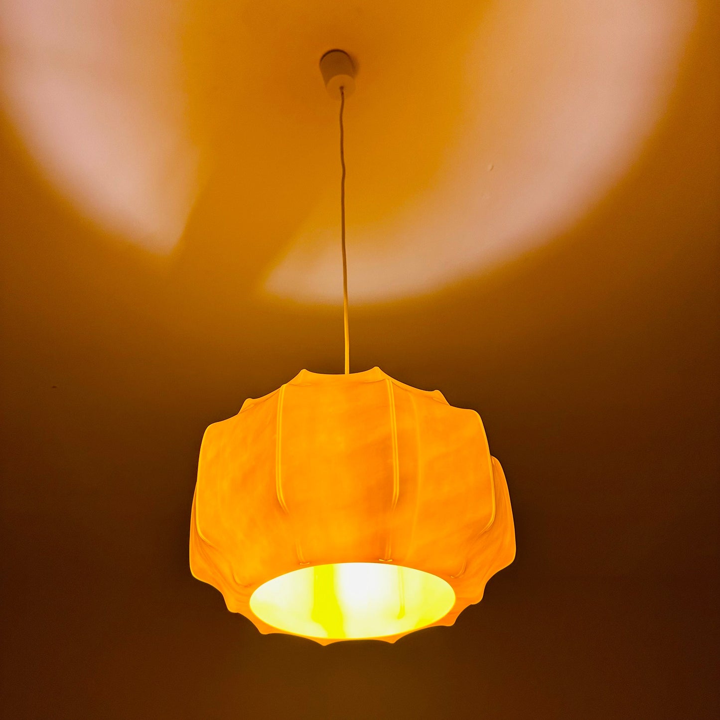 Mid century Space-age pendant lamp by Ilka Plast German 1970