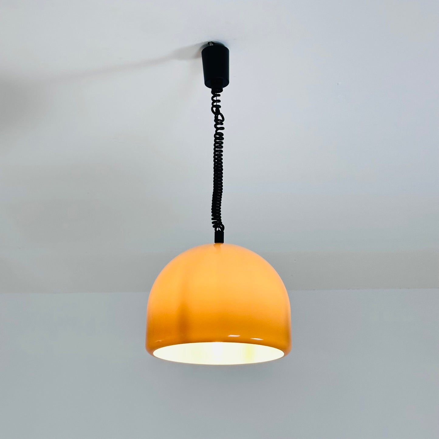 Mid-century Meblo pendant lamp designed by Harvey Guzzini Dijkstra, 1970s