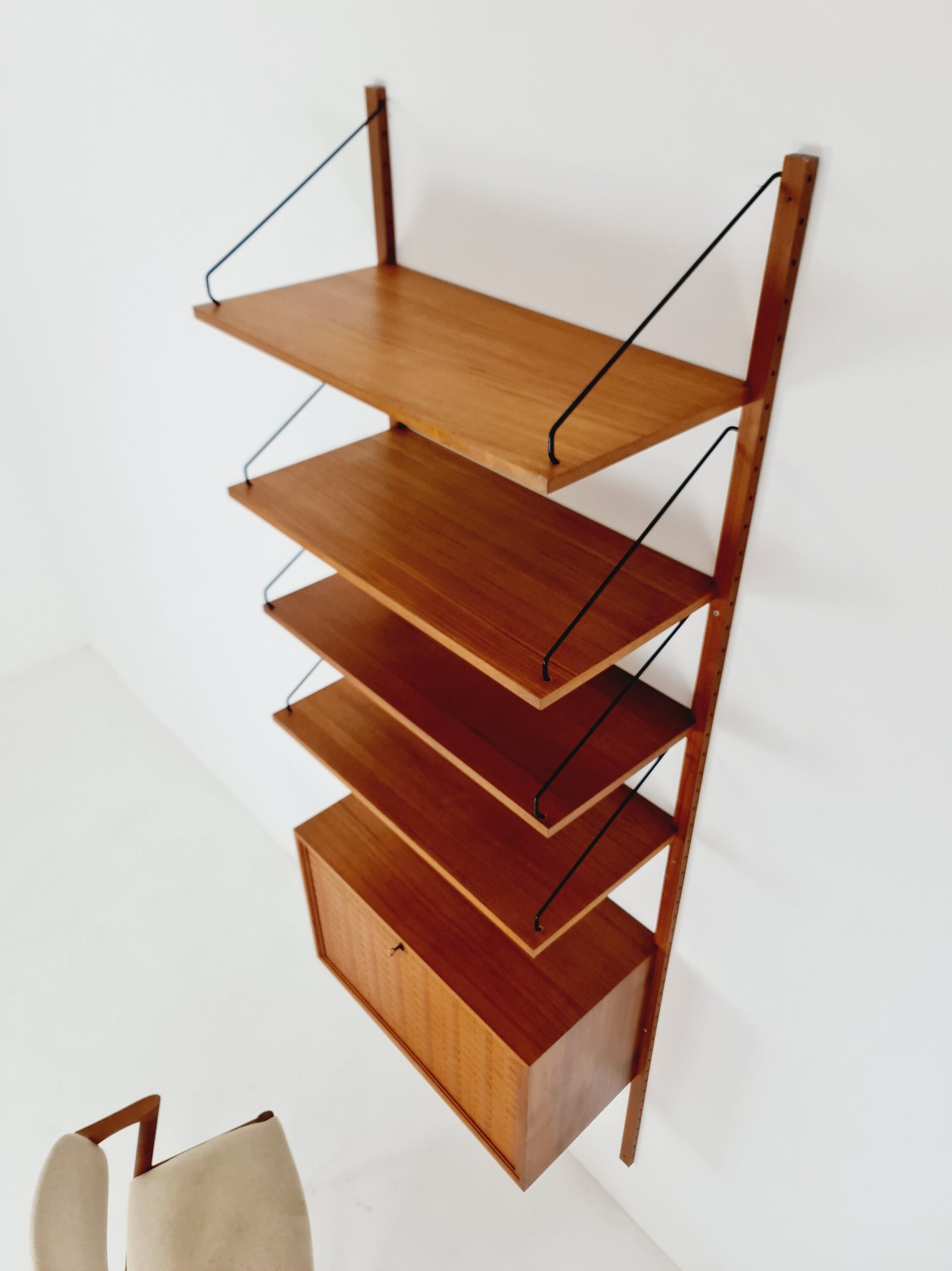 Mid century Single Danish Teak Wall Unit by Poul Cadovius for Cado, Denmark, 1960s