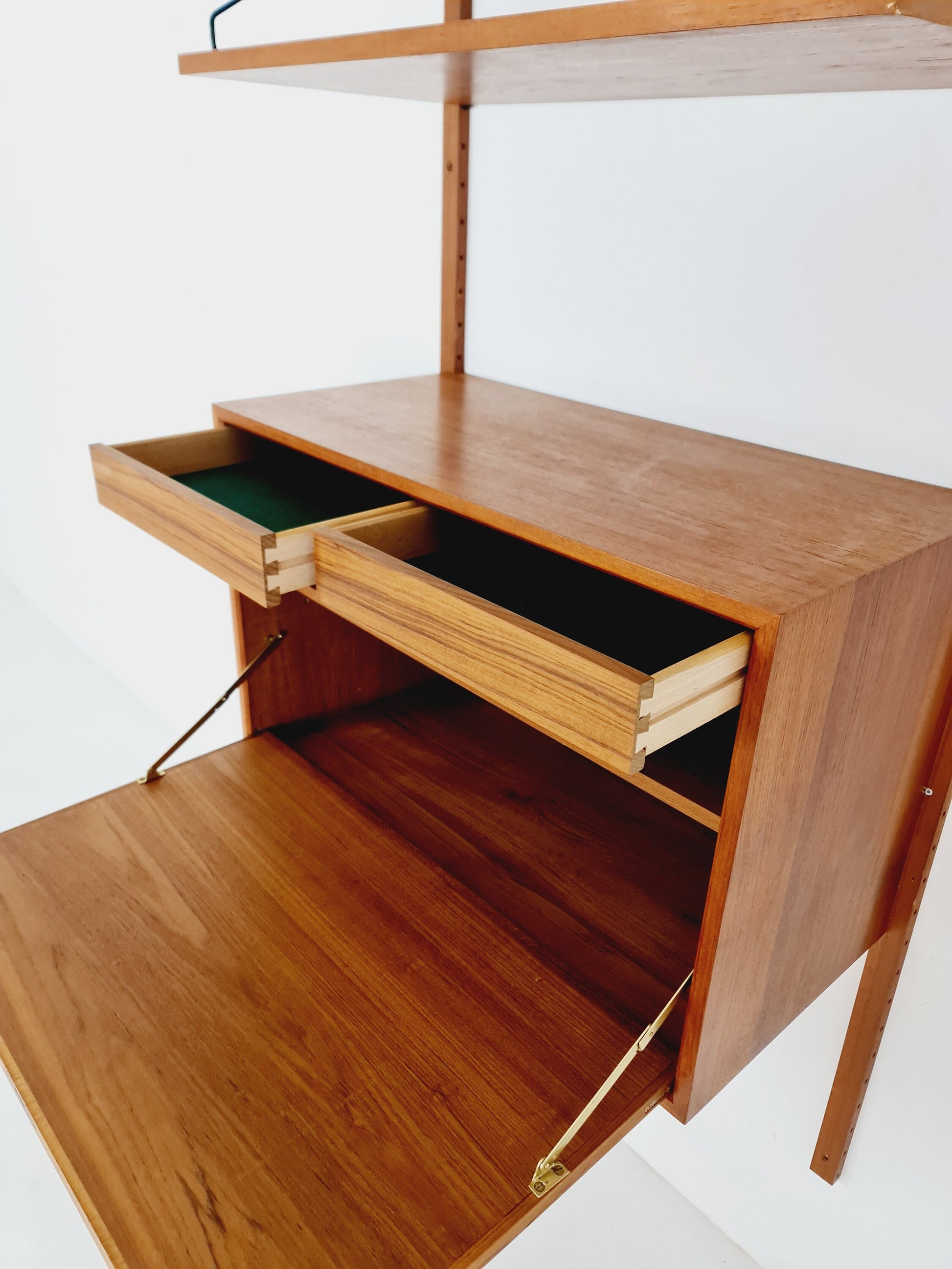 Mid century Single Danish Teak Wall Unit by Poul Cadovius for Cado, Denmark, 1960s