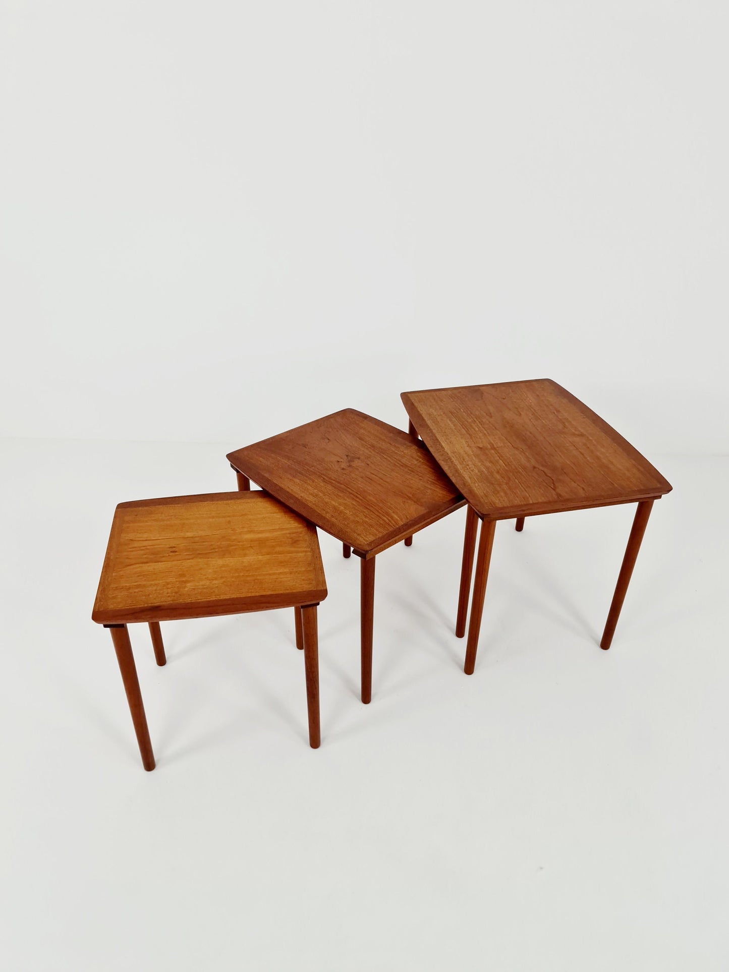 Midcentury danish Teak nesting tables/ side tables by Poul Jensen for selig, 1960s
