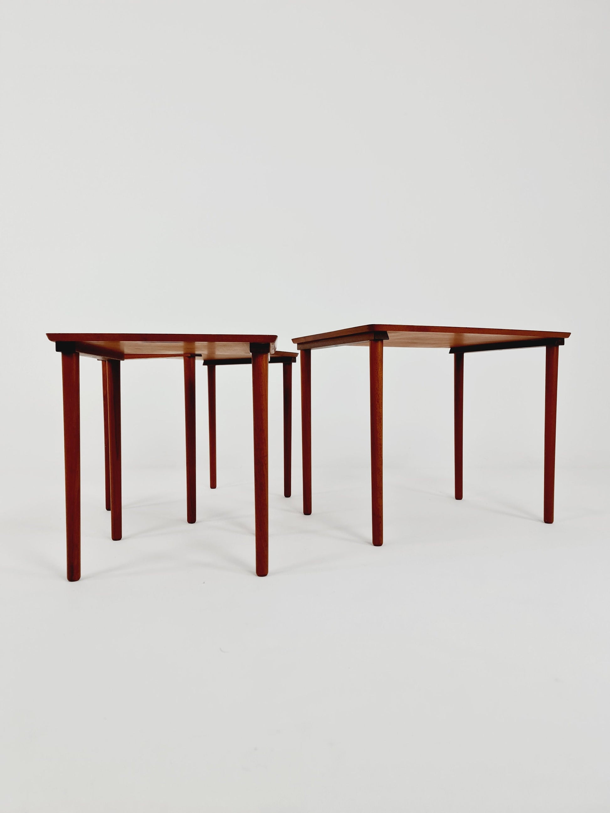 Midcentury danish Teak nesting tables/ side tables by Poul Jensen for selig, 1960s