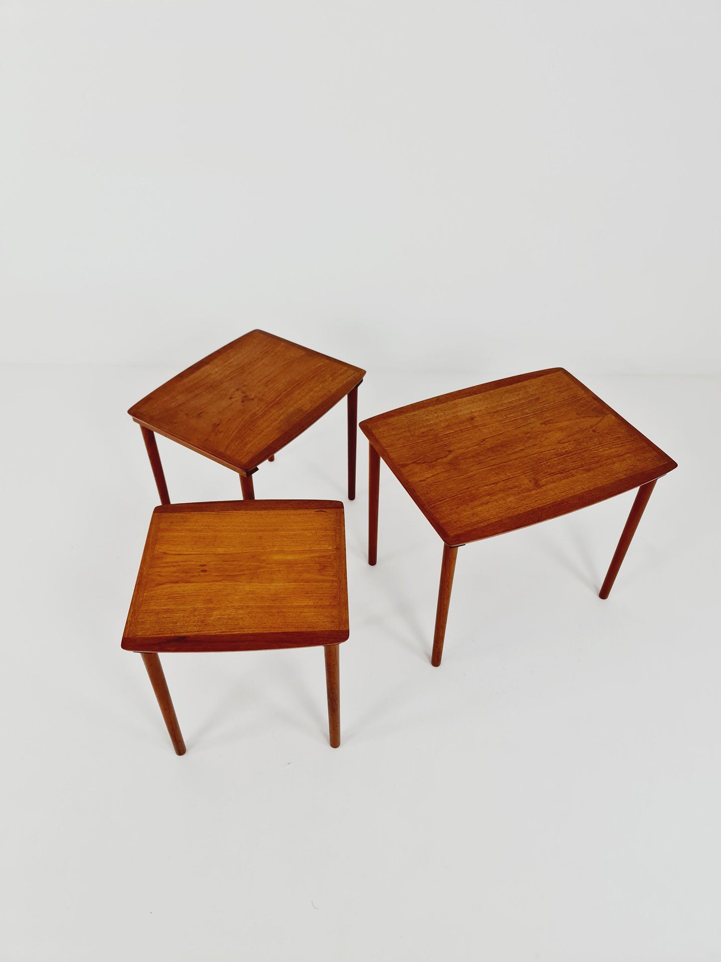 Midcentury danish Teak nesting tables/ side tables by Poul Jensen for selig, 1960s