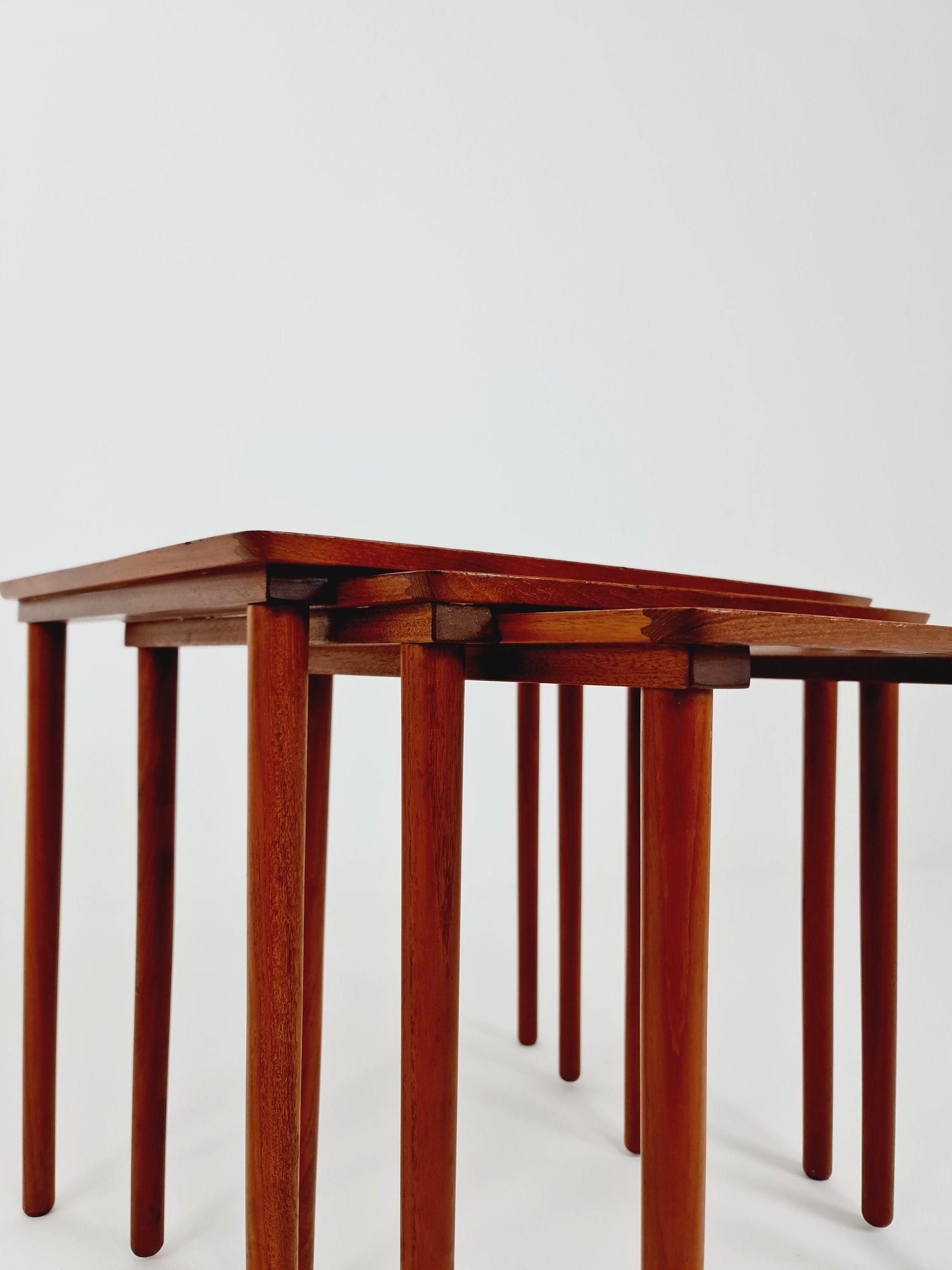 Midcentury danish Teak nesting tables/ side tables by Poul Jensen for selig, 1960s