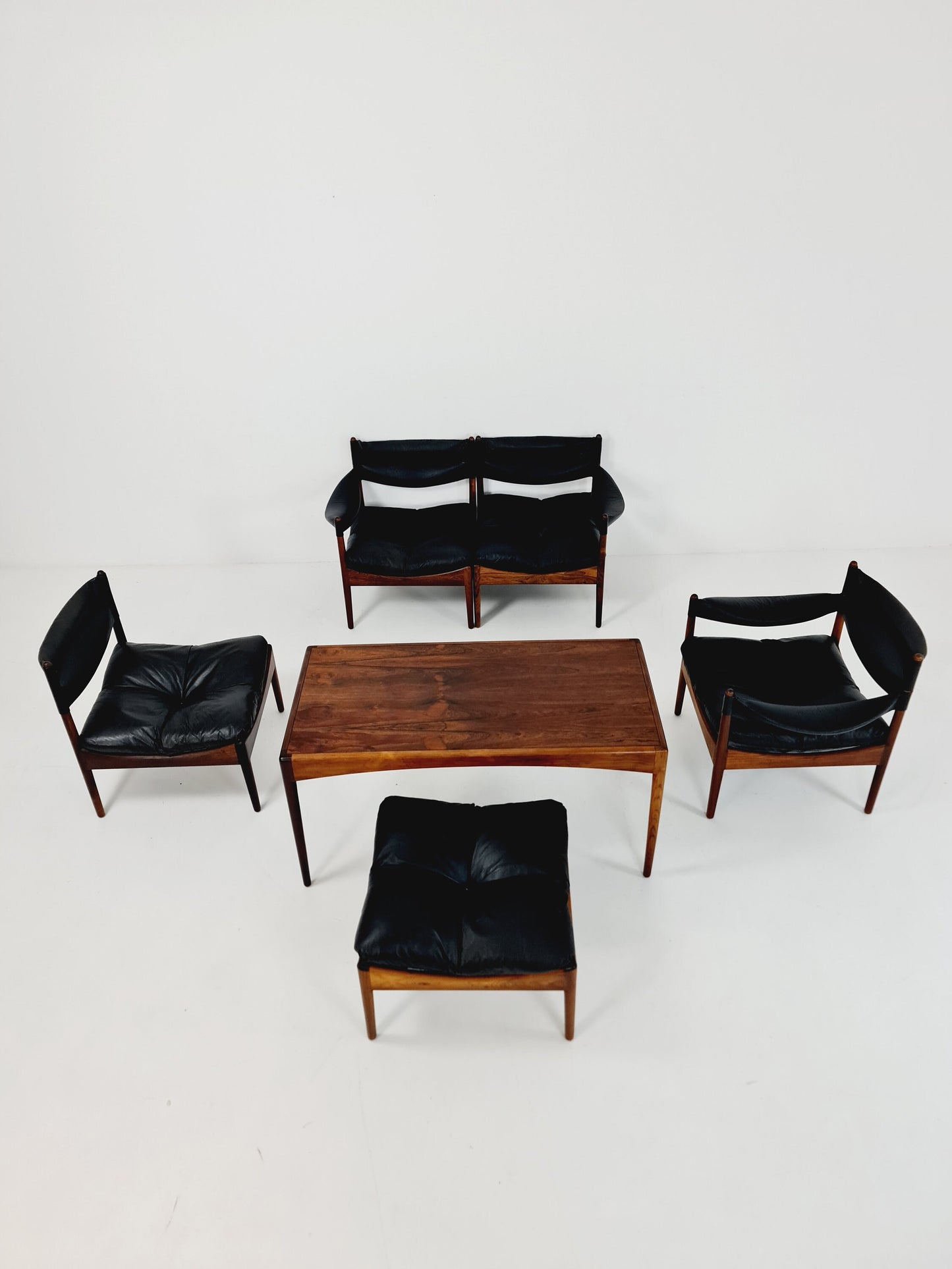 Mid-Century Danish group set with stool by Kristian Vedel “Modus” for Willadsen Møbelfabrik, 1960s