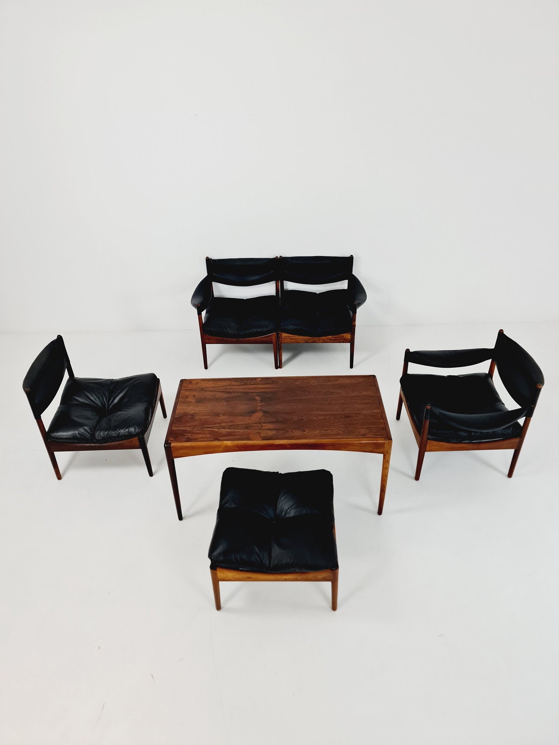 Mid-Century Danish group set with stool by Kristian Vedel “Modus” for Willadsen Møbelfabrik, 1960s