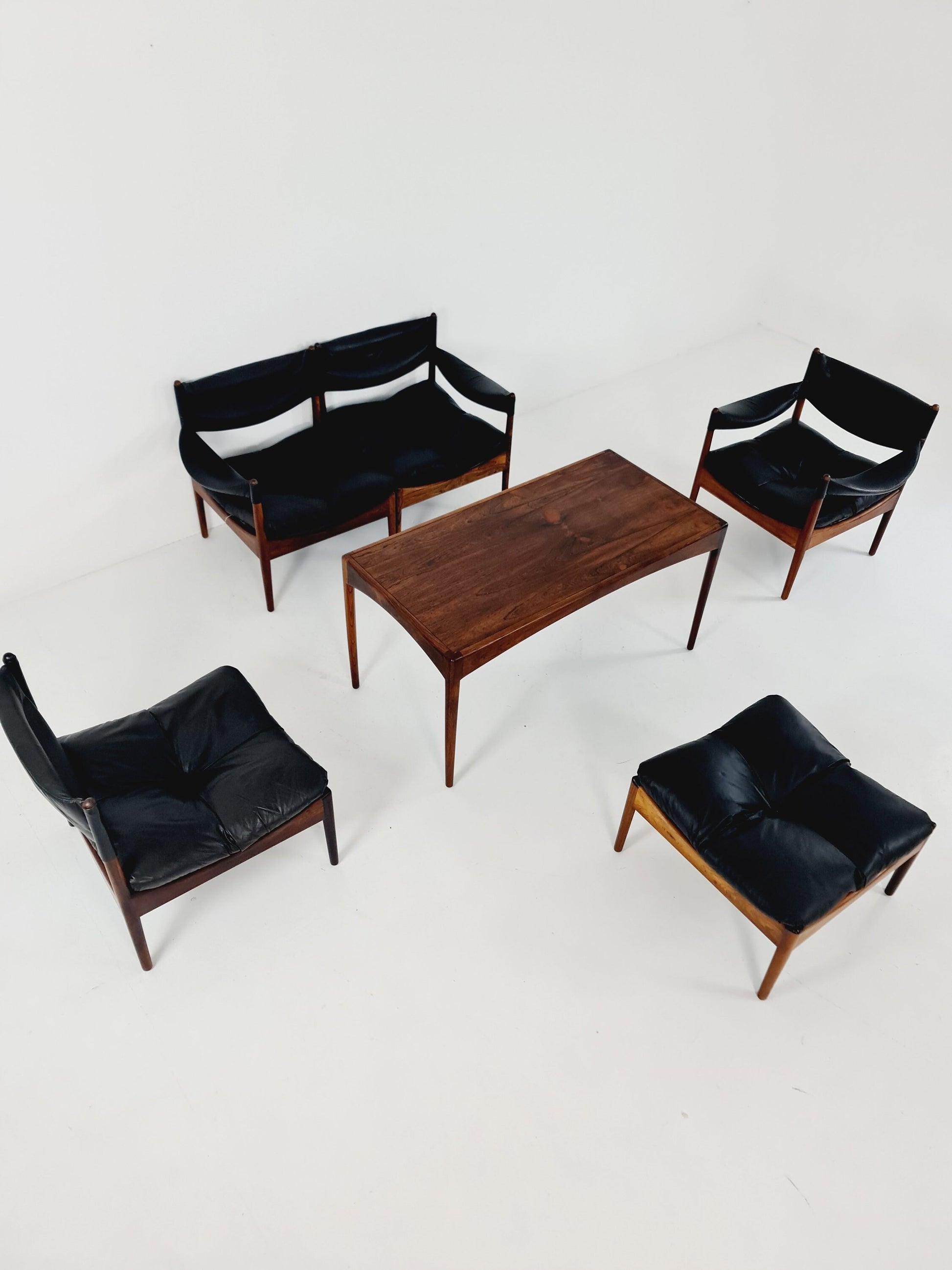 Mid-Century Danish group set with stool by Kristian Vedel “Modus” for Willadsen Møbelfabrik, 1960s