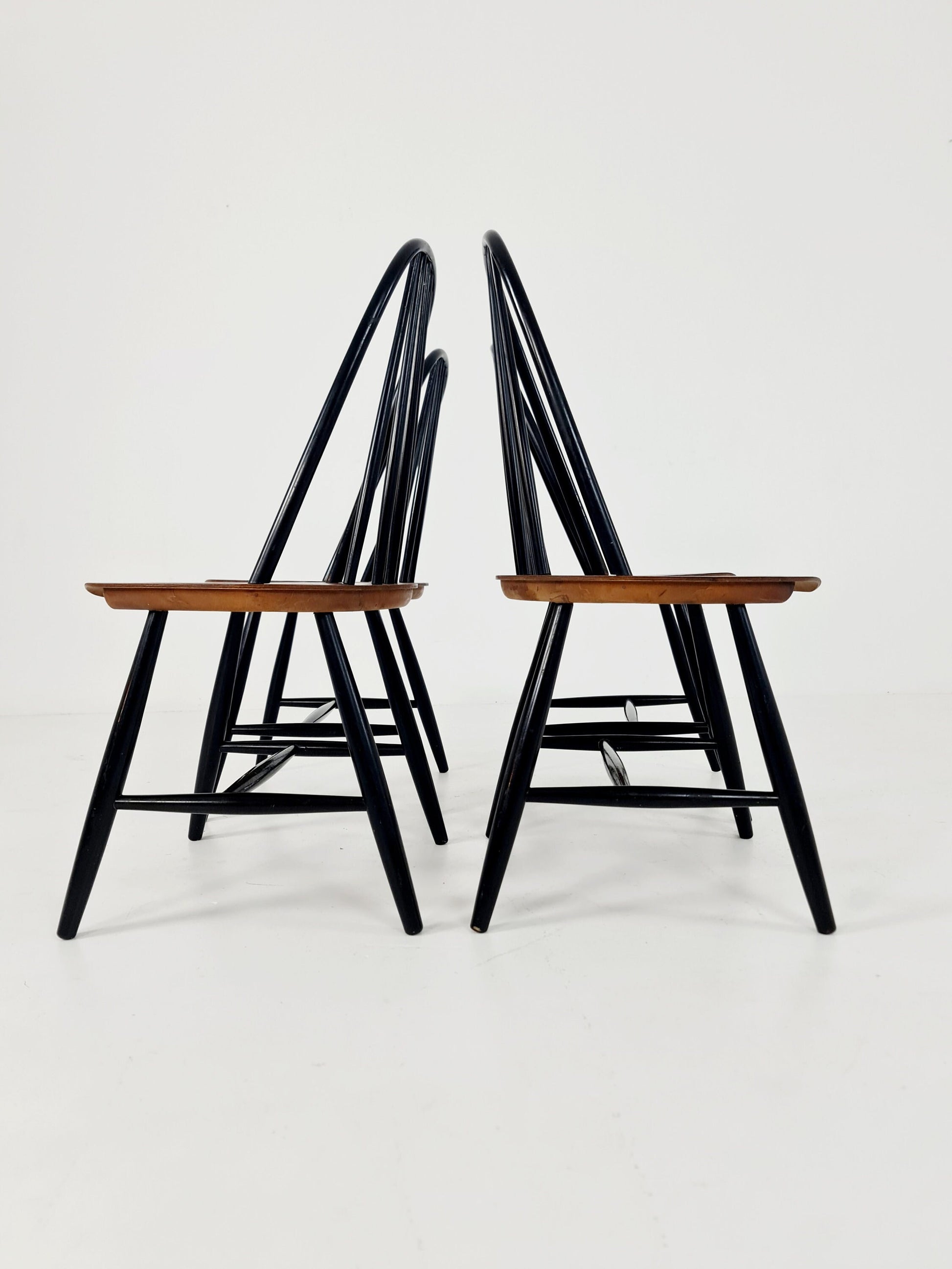 Mid century dinning chair by Ilmari Tapiovaara, Hagafors Sweden, 1960s, set of 4