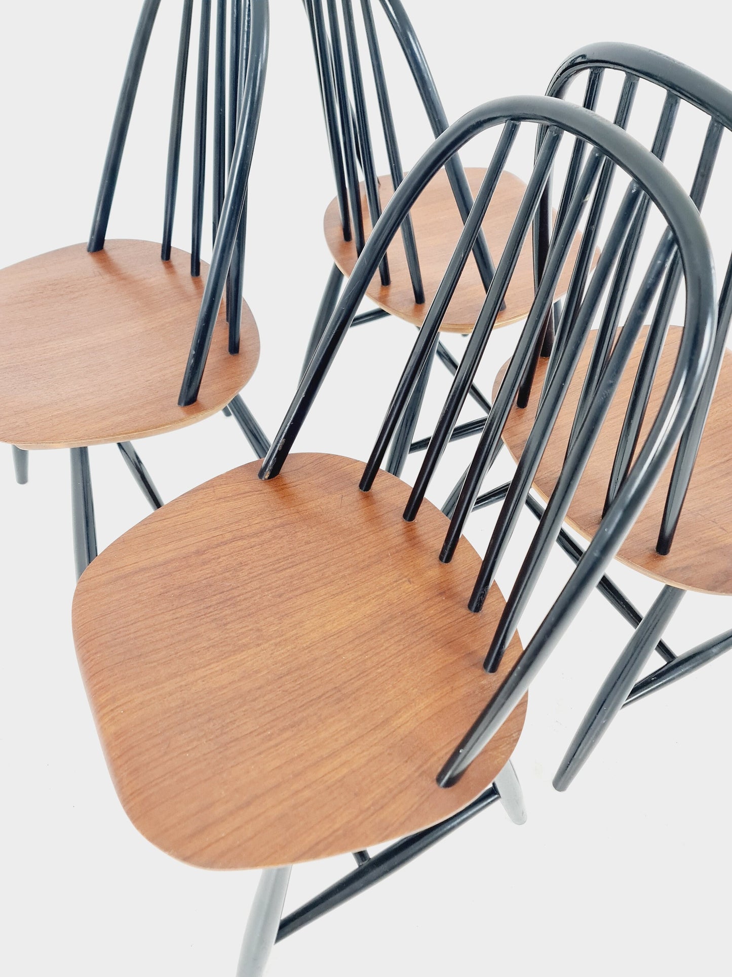 Mid century dinning chair by Ilmari Tapiovaara, Hagafors Sweden, 1960s, set of 4