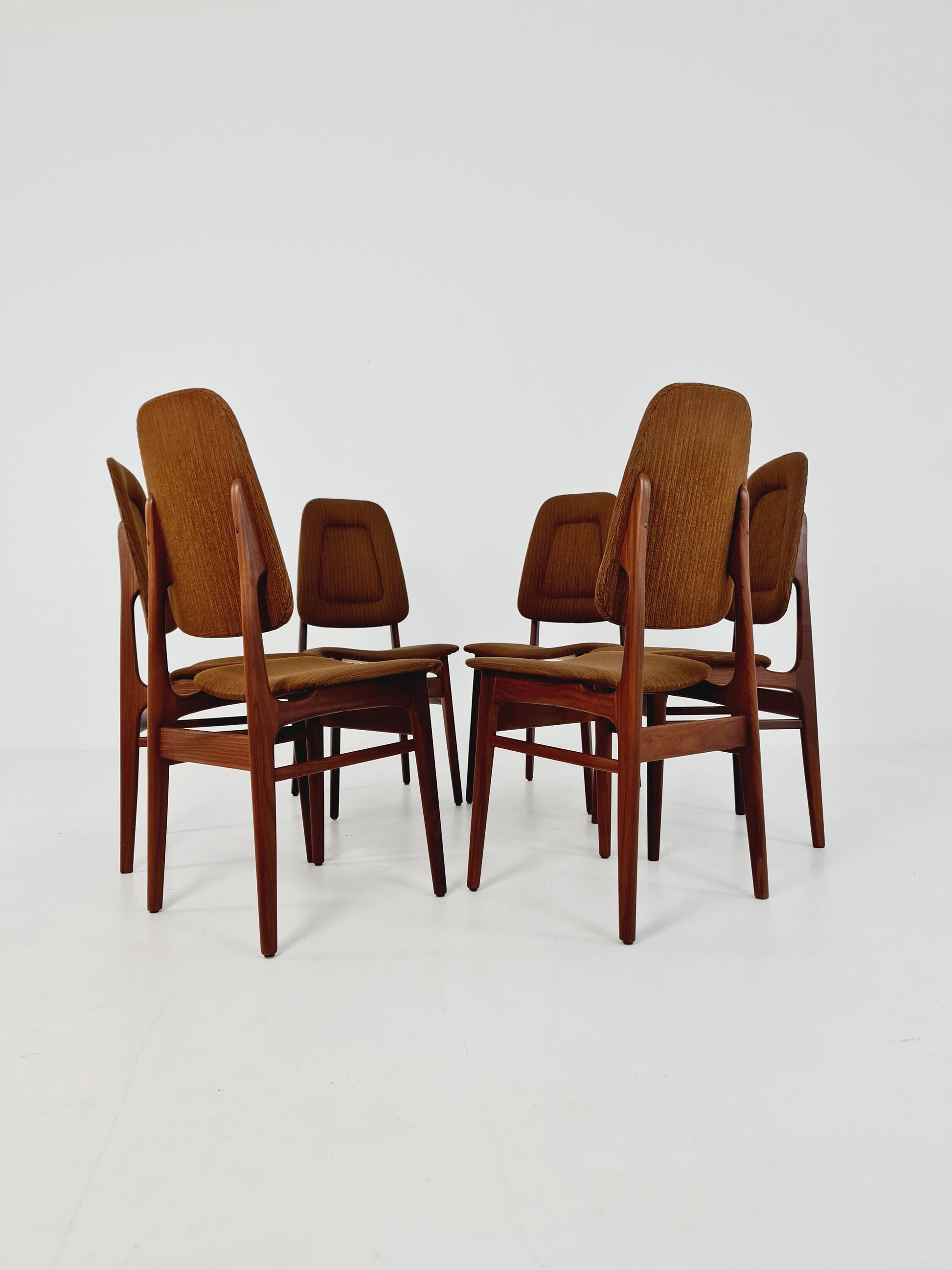 Vintage Teak Norwegian Dining Chairs by Bröderna Sörheim Norway, 1960s, Set of 6