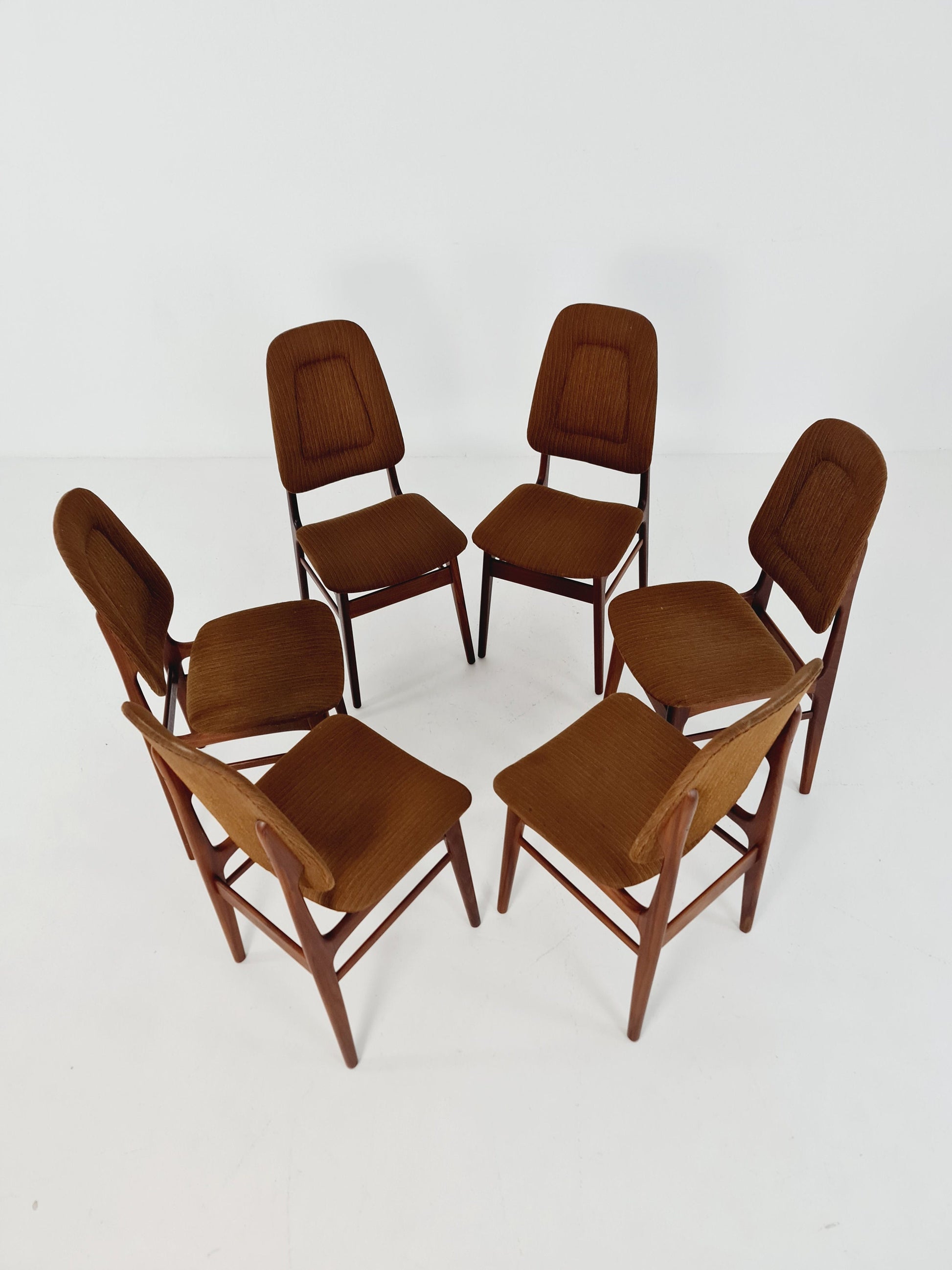 Vintage Teak Norwegian Dining Chairs by Bröderna Sörheim Norway, 1960s, Set of 6