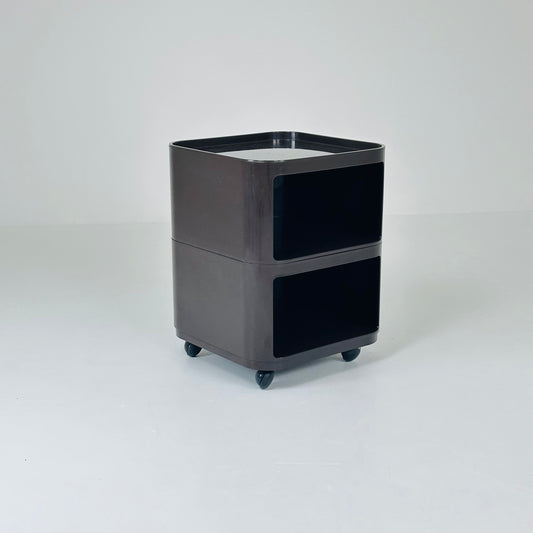 Brown Componibili Square serving trolley by Anna Castelli for Kartell - Italy 1960s model 4970