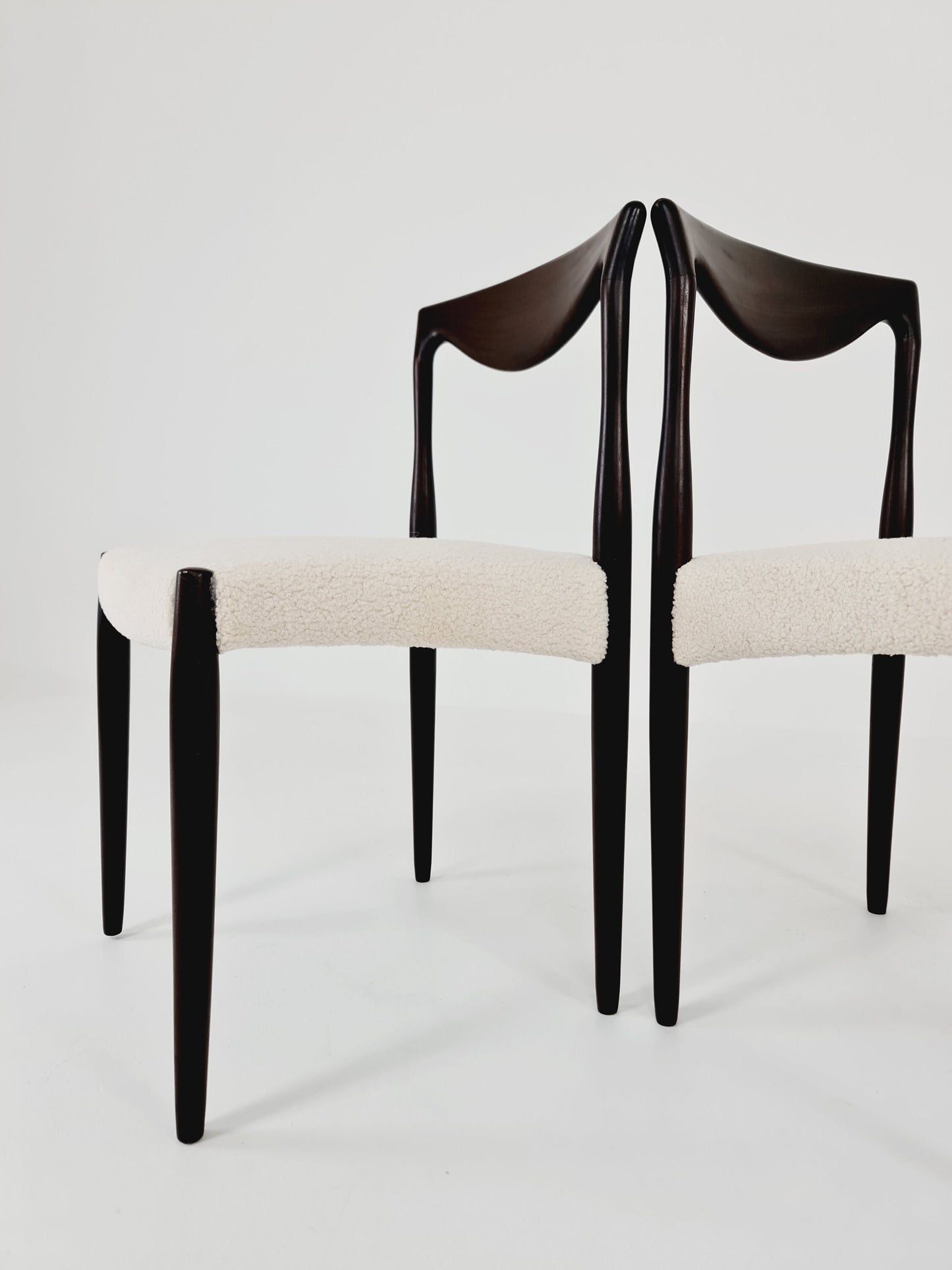 1 of 3 Vintage Norwegian teak, leather chair With Teddy Fabric by Rastad & Relling, 1960s