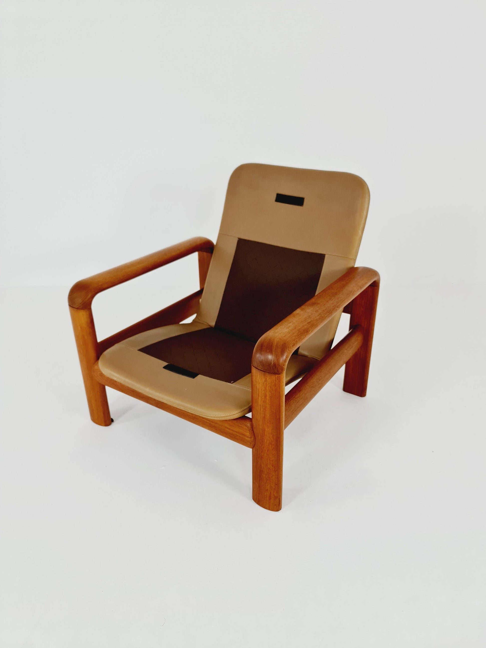 Mid Century Solid teak lounge chair/ Easy chair by Dylrund , 1960s
